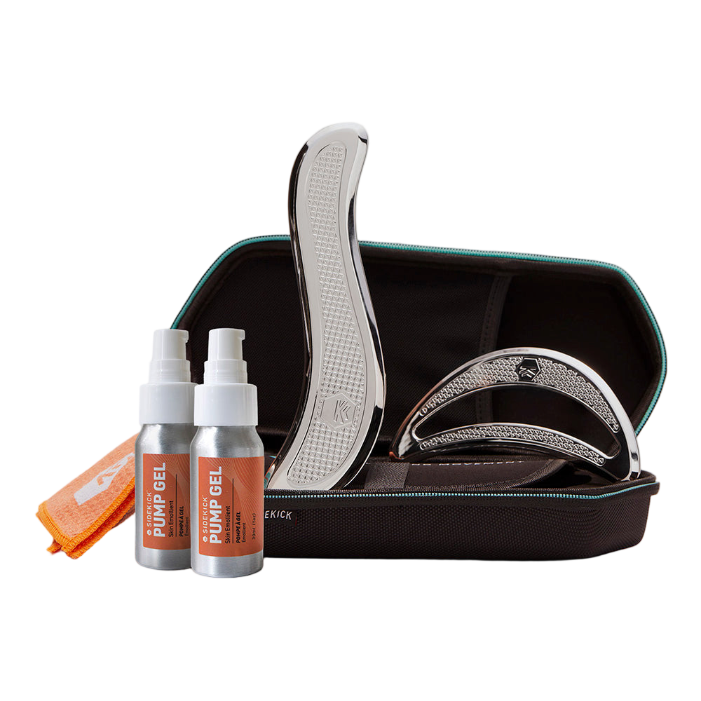Bottle of Sidekick pump gel on white background