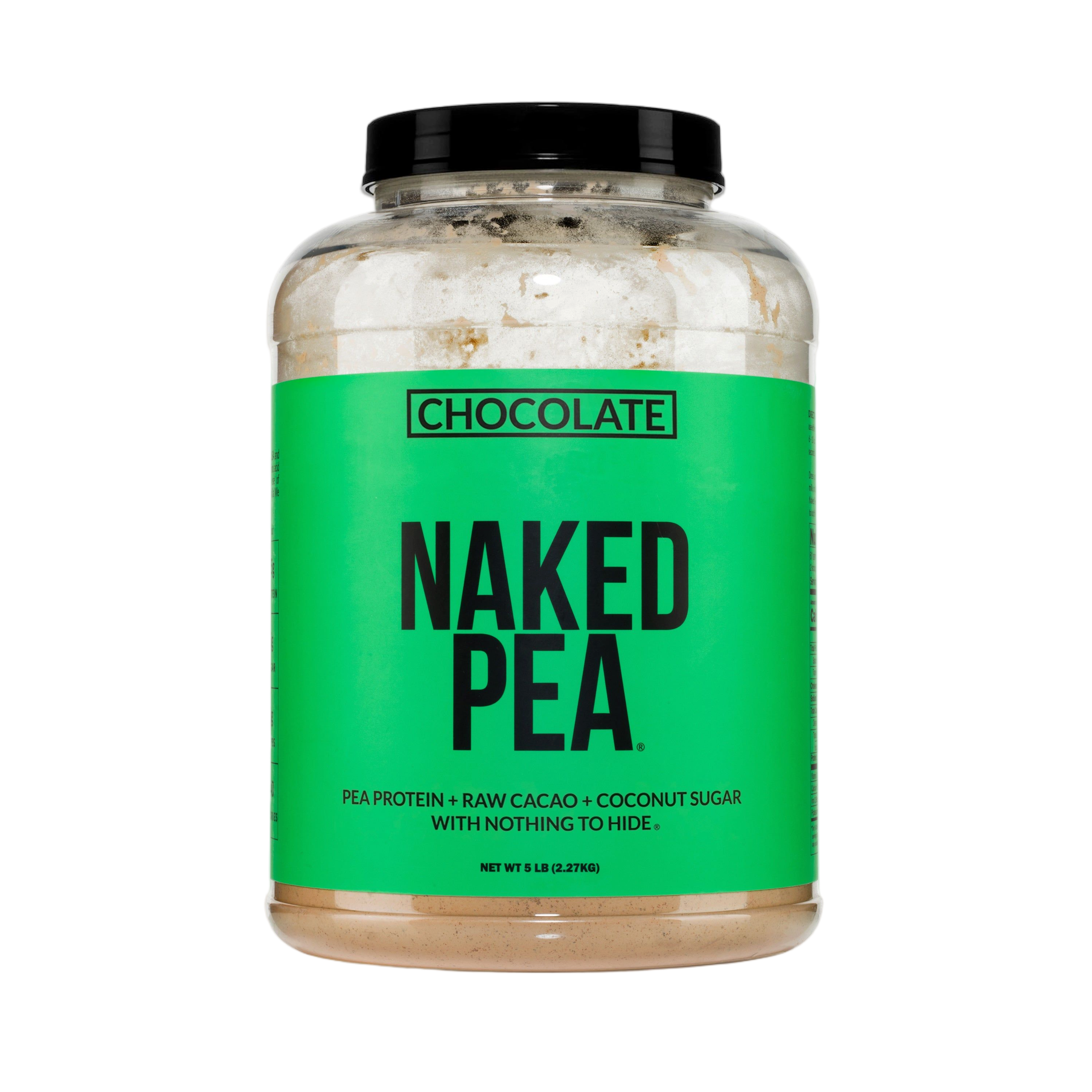 Tub of Naked Chocolate Pea Protein Powder, 5 lb