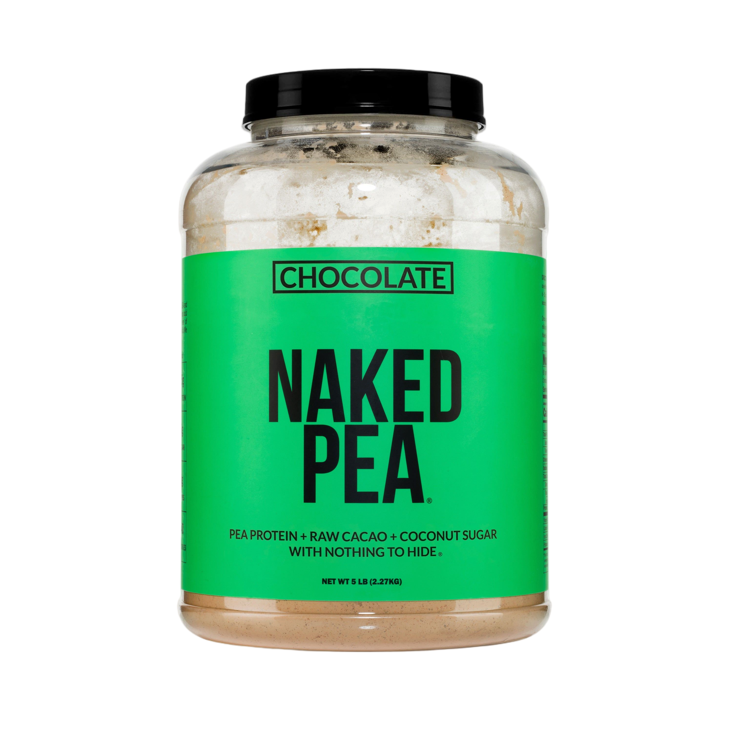 Tub of Naked Chocolate Pea Protein Powder, 5 lb