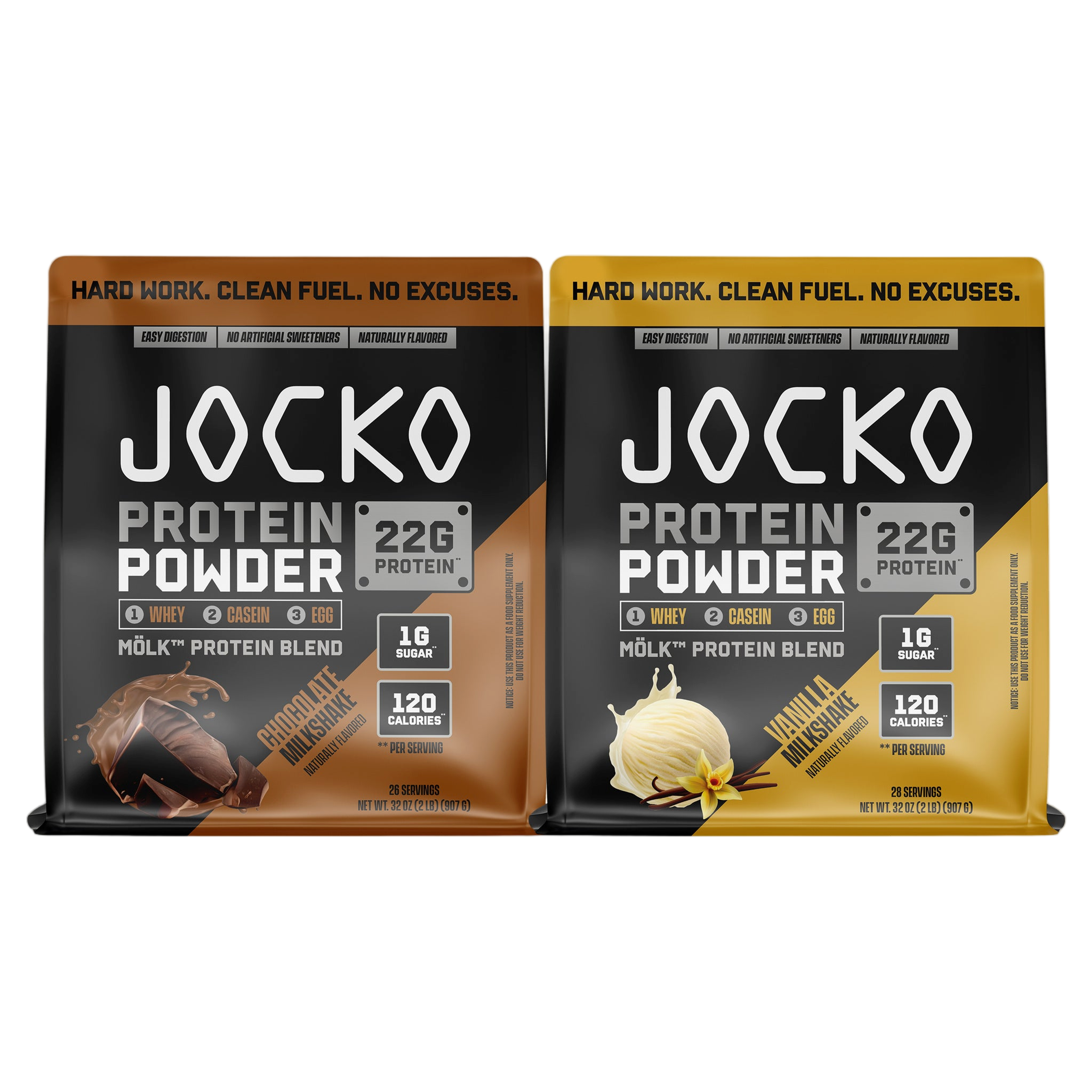 Jocko Molk protein powder bundle product packaging