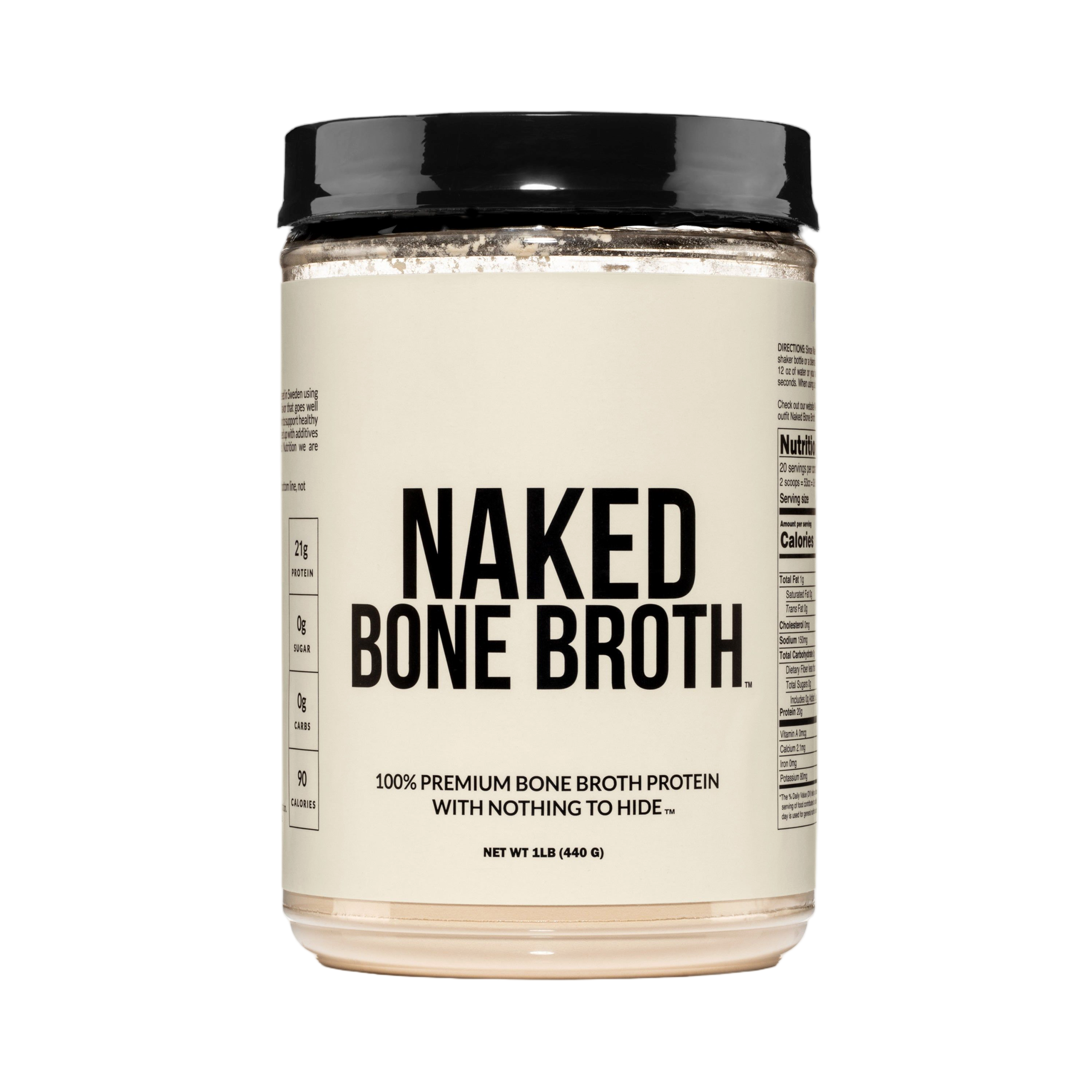 Naked Bone Broth protein powder container
