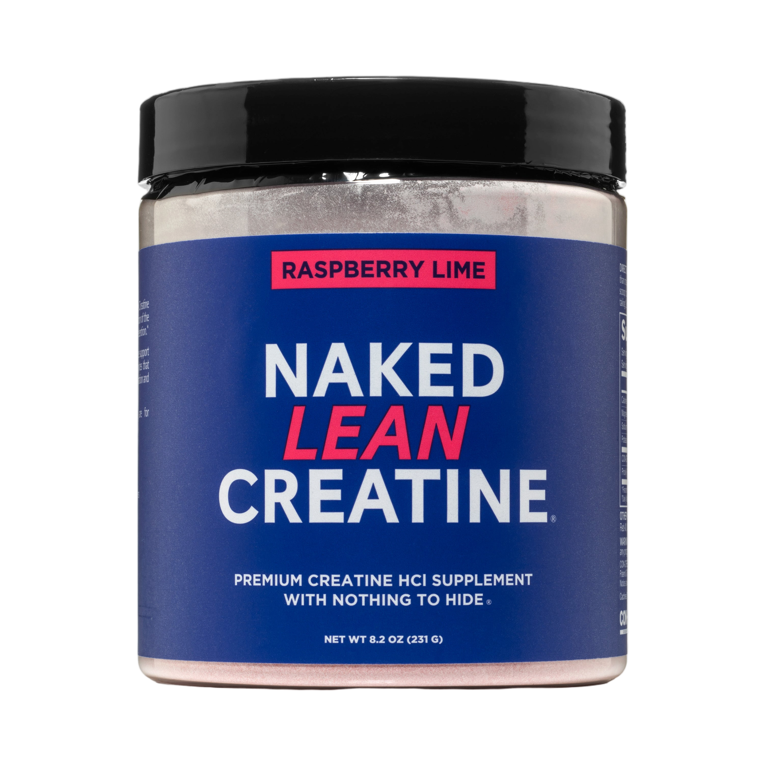 Raspberry lime creatine HCl powder tub, 20oz