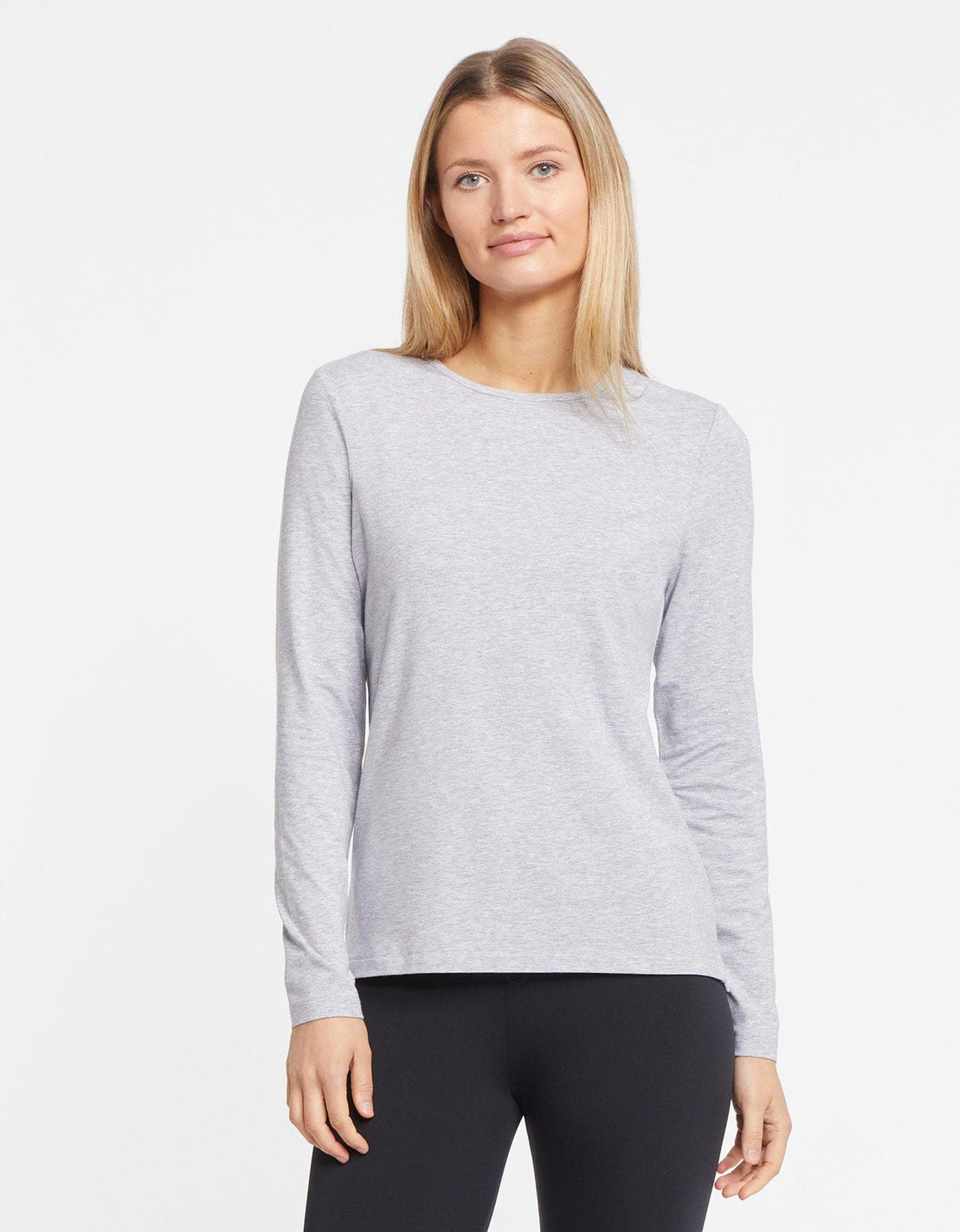 Long Sleeve T-Shirt UPF 50+ in Light Grey Marle