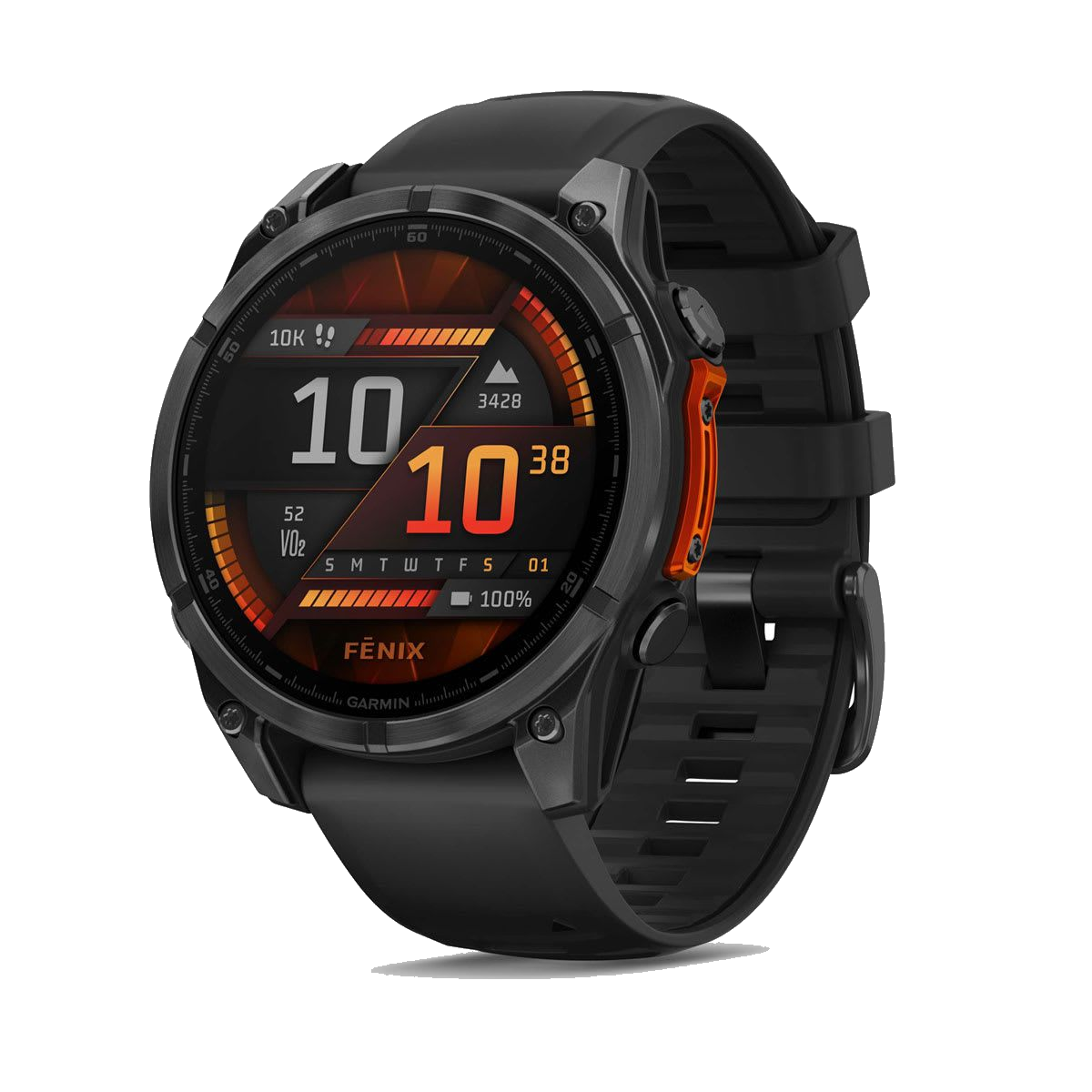 Garmin fēnix 8 47mm AMOLED Multisport Smartwatch in Slate Gray with Black Silicone Band