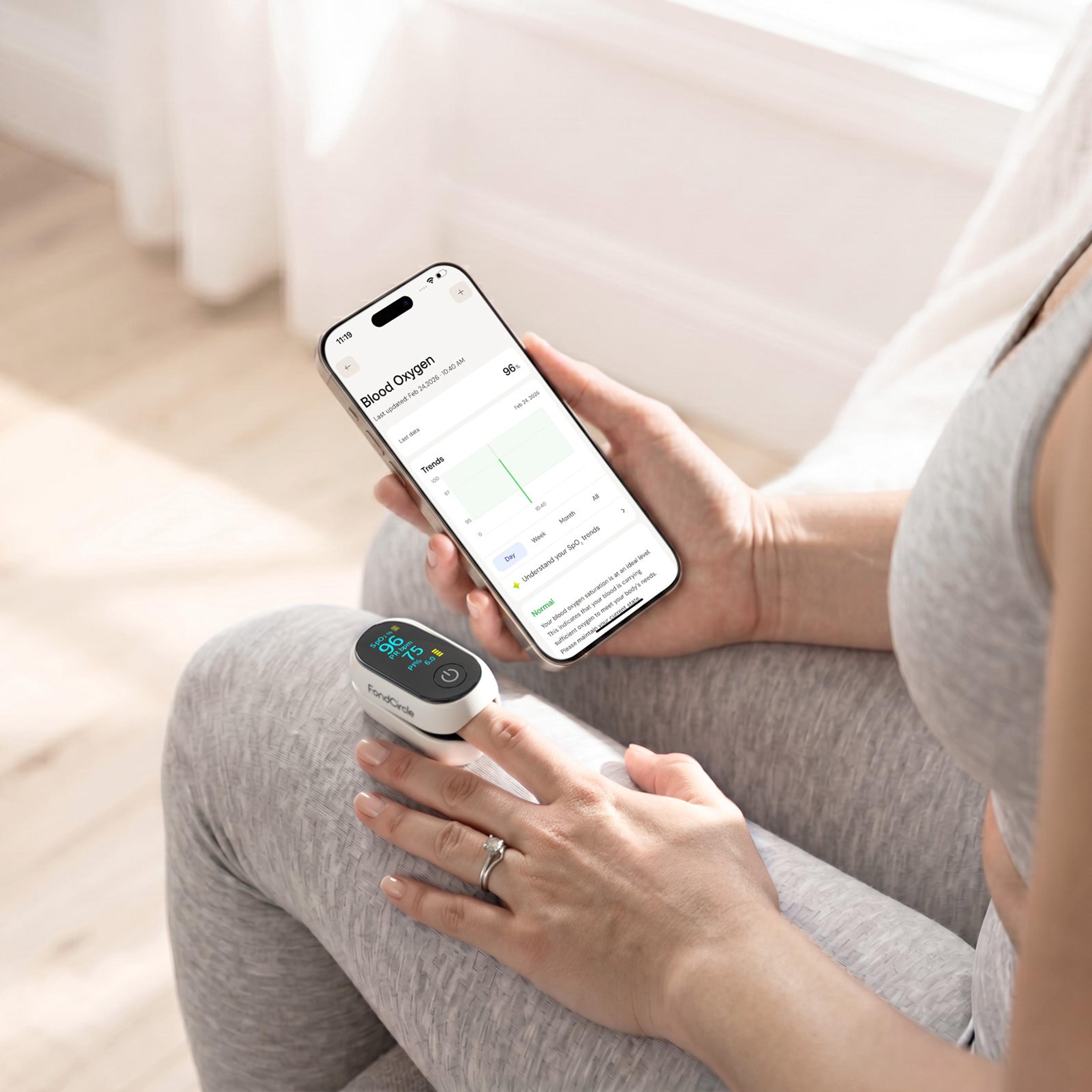 FondCircle F1 Fingertip Pulse Oximeter image 3