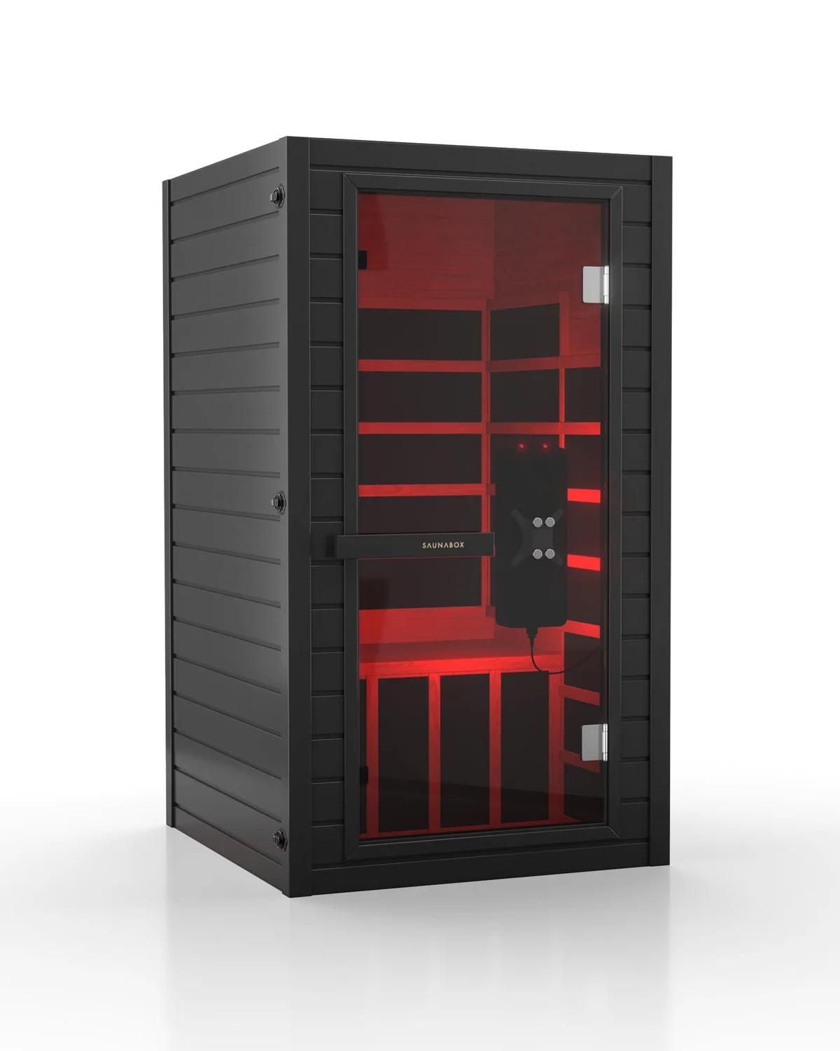 Product image for SaunaBox® Solara: Full Spectrum Infrared Sauna in Black