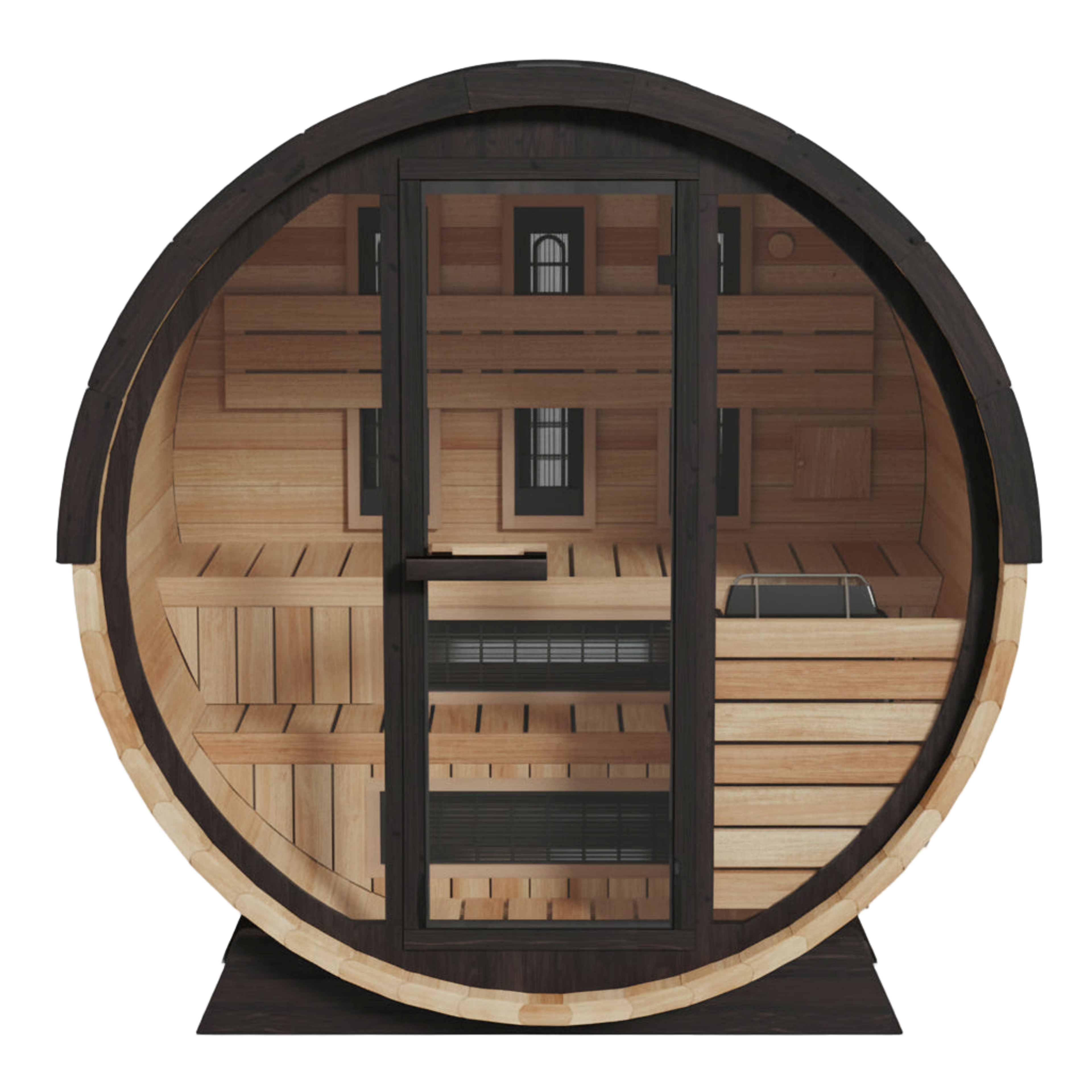 Finnmark FD-7 infrared combination barrel sauna exterior view