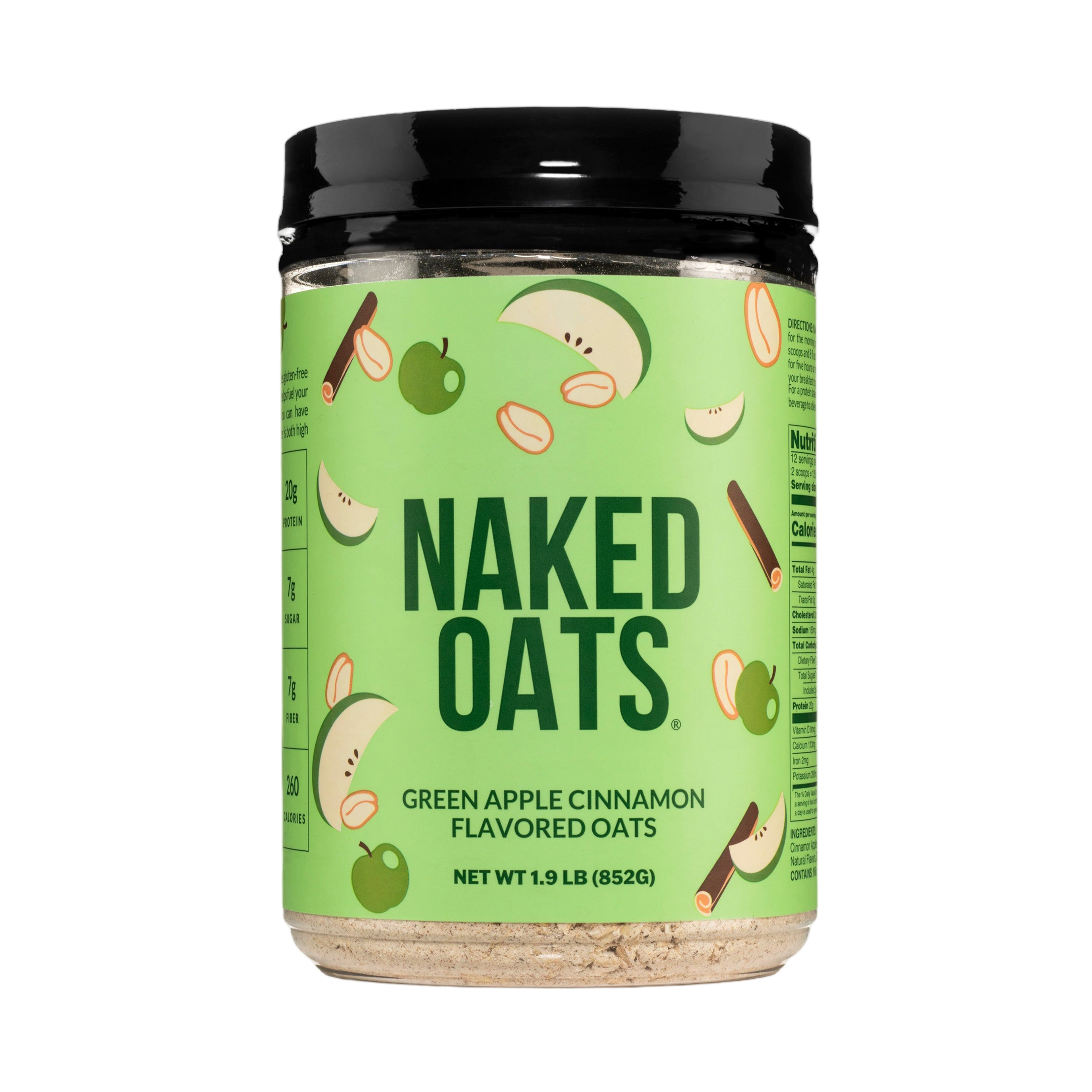 Bag of Naked Oats Green Apple Cinnamon Protein Oats