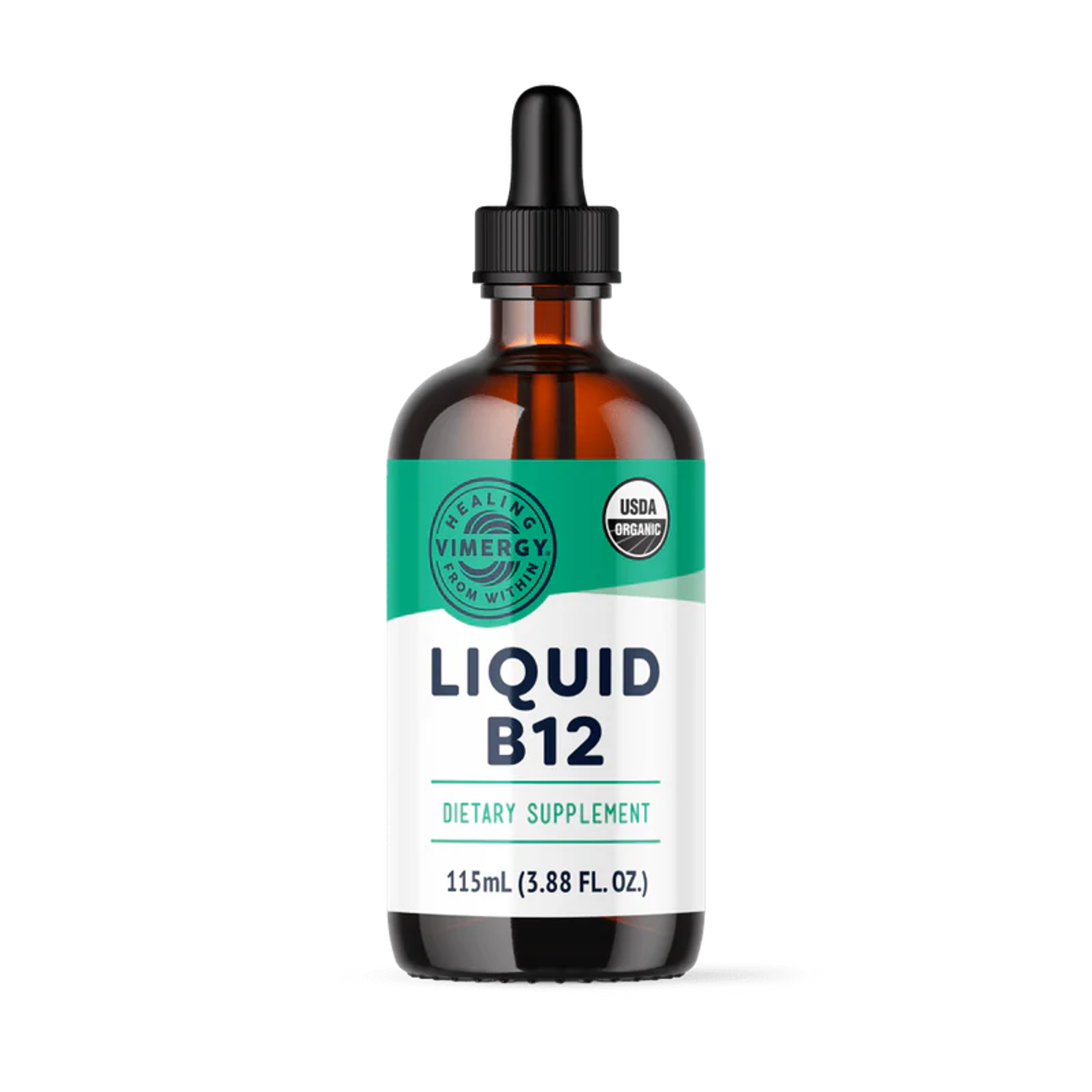 Organic Liquid B12 (Bottle of dietary supplement)