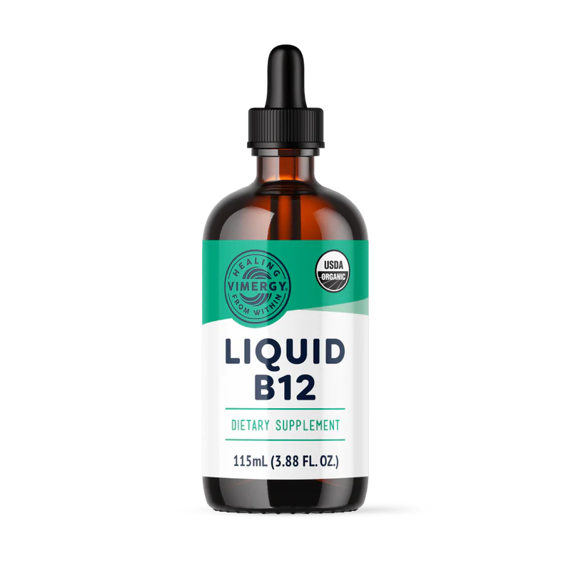 Organic Liquid B12 (Bottle of dietary supplement)