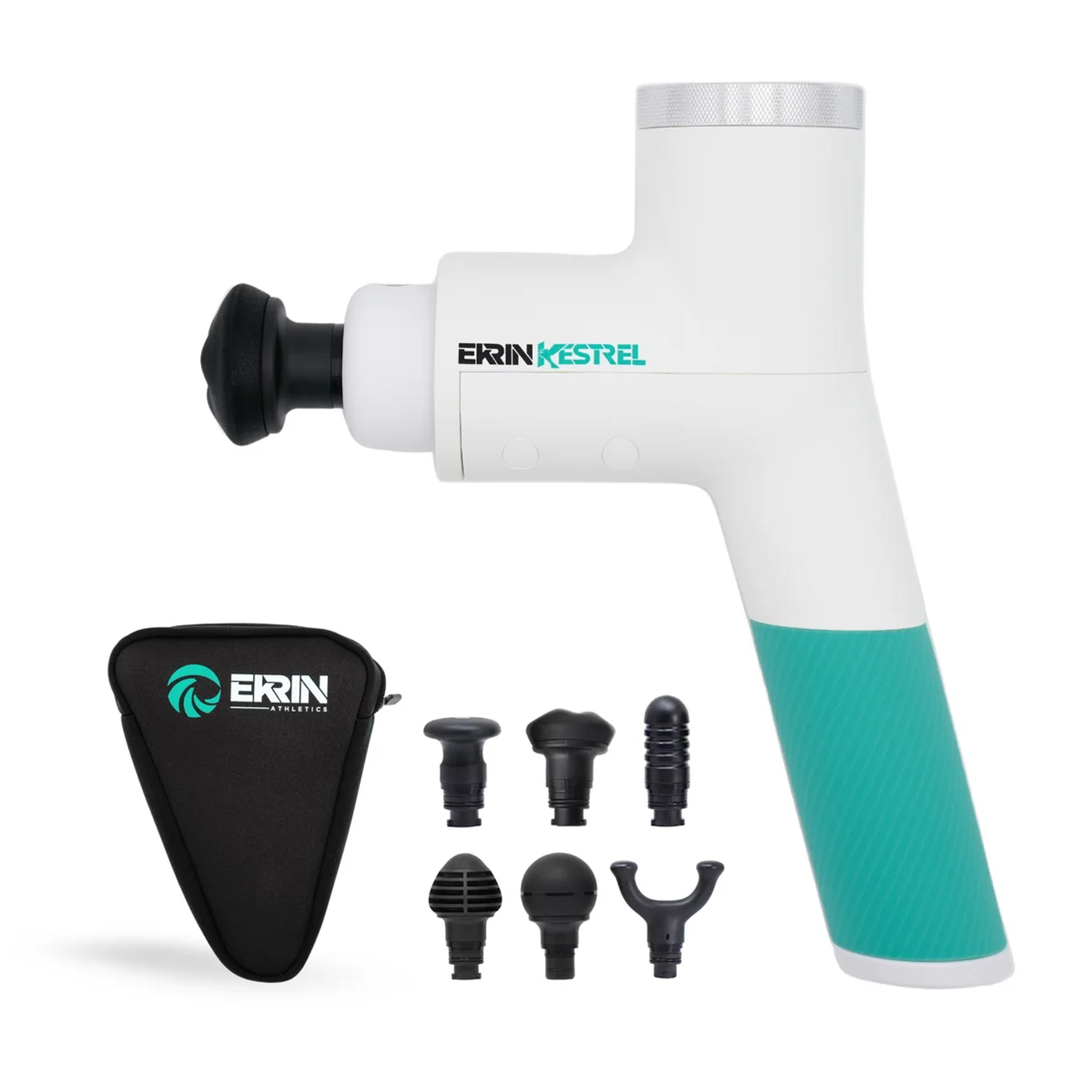 Product image for Ekrin Kestrel Percussion Massager in White w/ Soft Bag