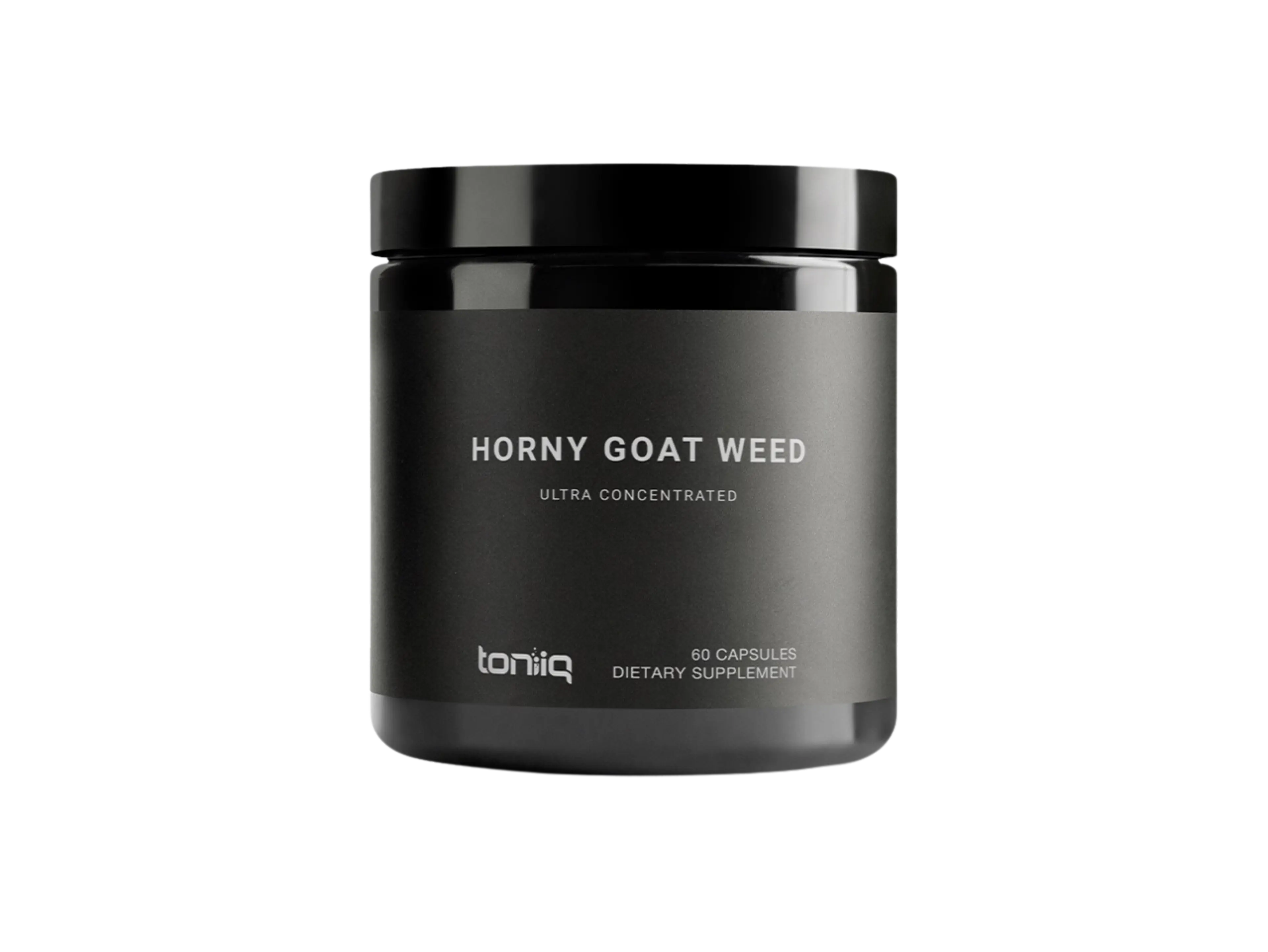 Bottle of Toniiq Horny Goat Weed 40 percent, 60 capsules