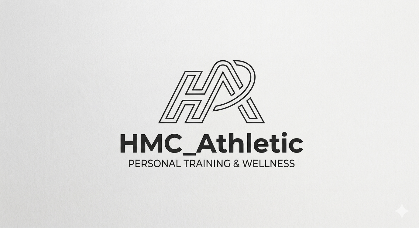 Logo for HMC_Athletic Personal Training & Wellness, featuring a stylized HA monogram above the text.