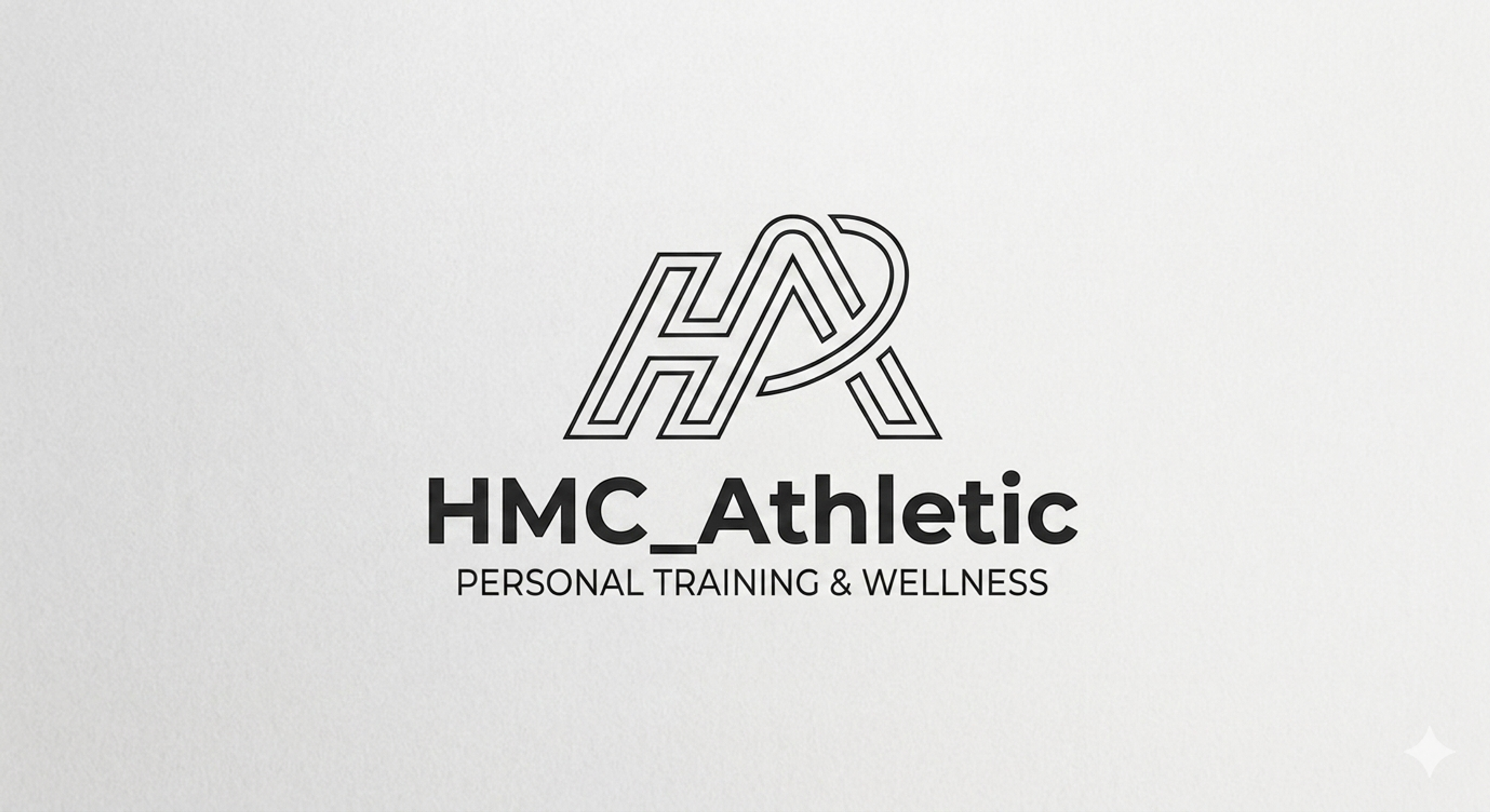 Logo for HMC_Athletic Personal Training & Wellness, featuring a stylized HA monogram above the text.