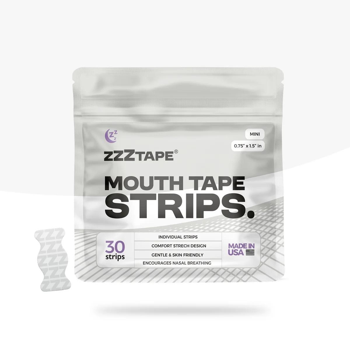 Product image for ZzzTape - Mouth Tape in Mini Strips / White Noise / 1 Month Supply - Try us out š¤