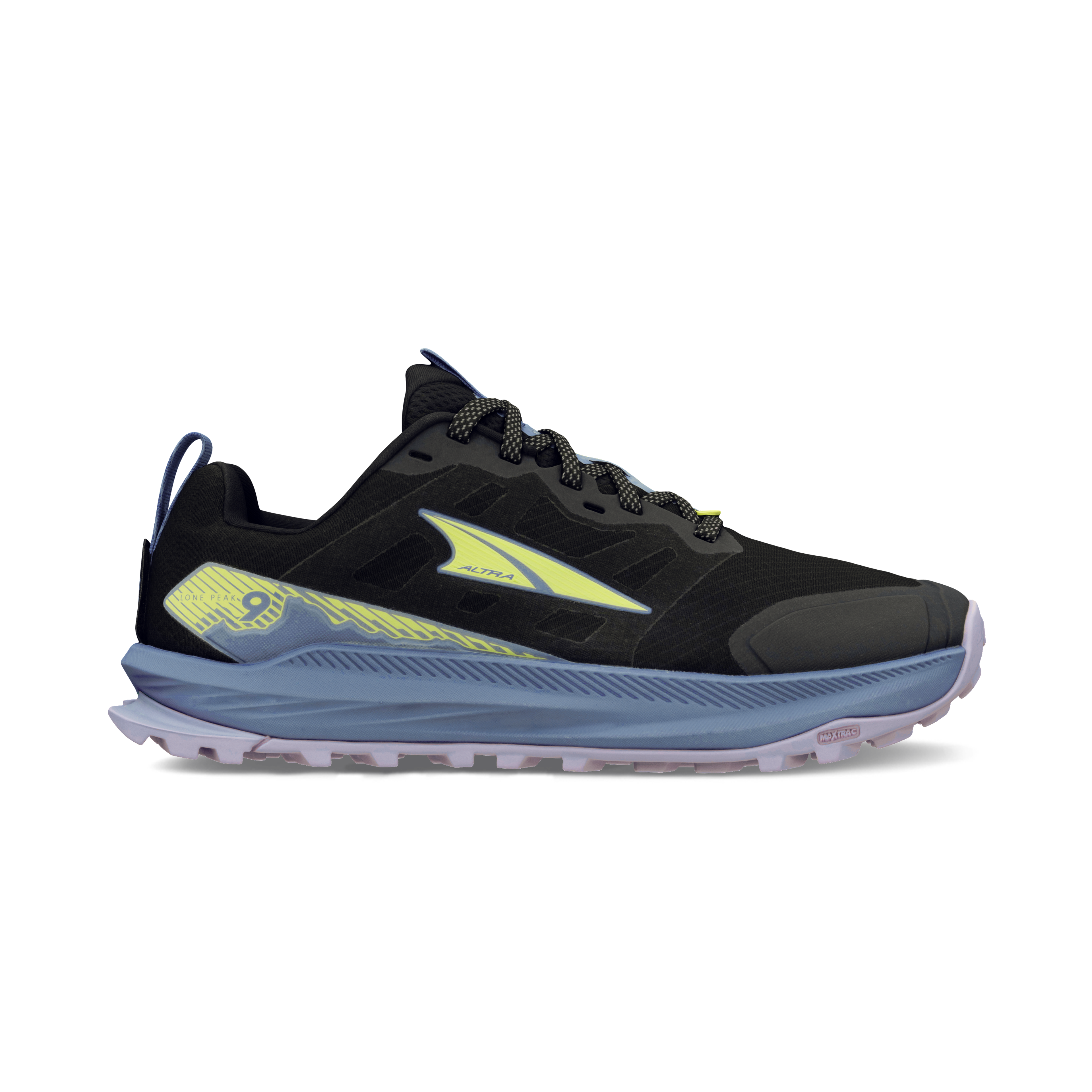 Women's Altra Lone Peak 9 trail shoe, side view