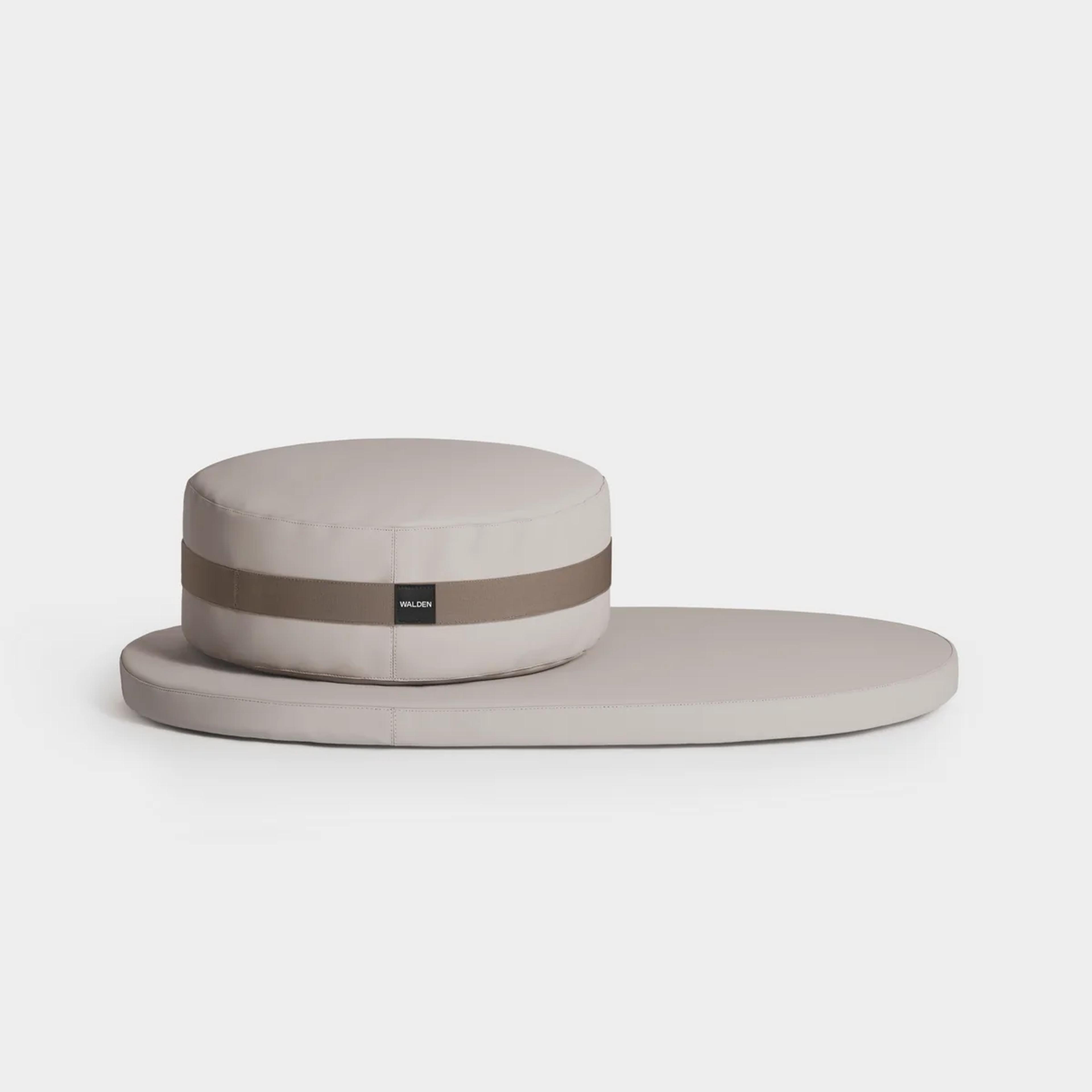 Product image for Walden Meditation Cushion + Mat Set - Carbon / Large in Clay
