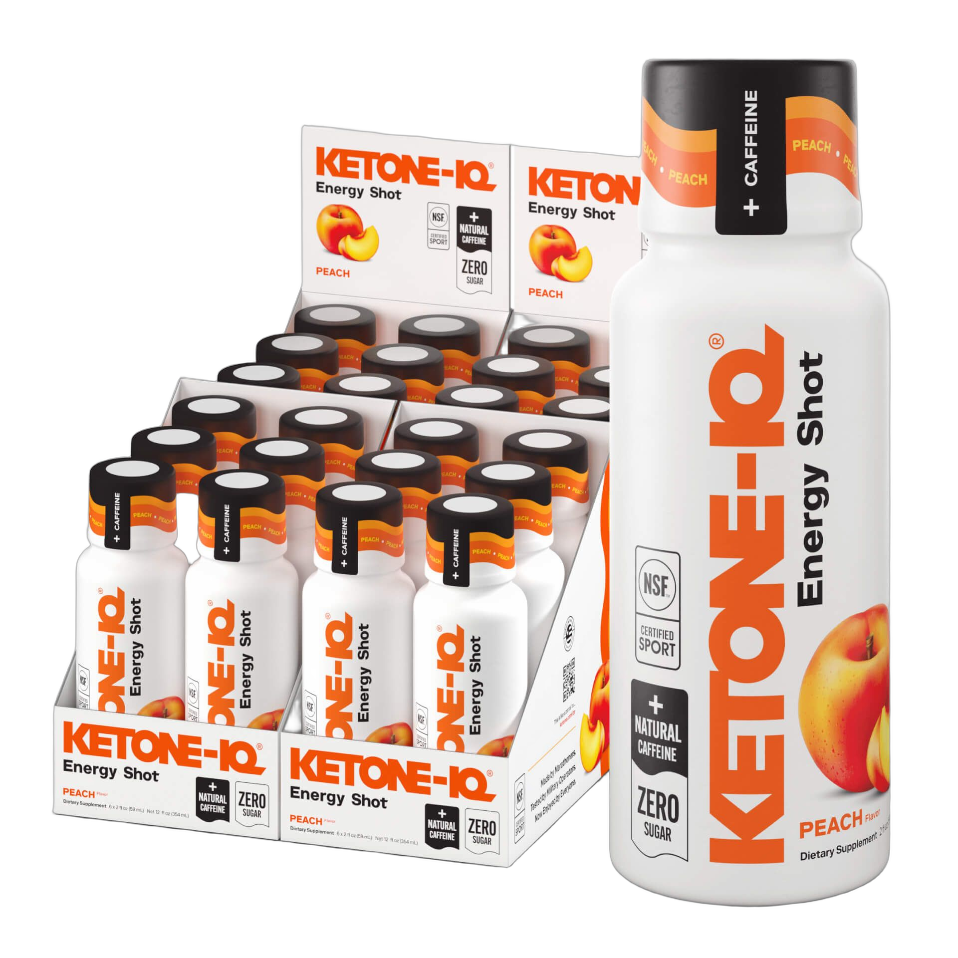 Ketone-IQ +Caffeine Shot Peach
