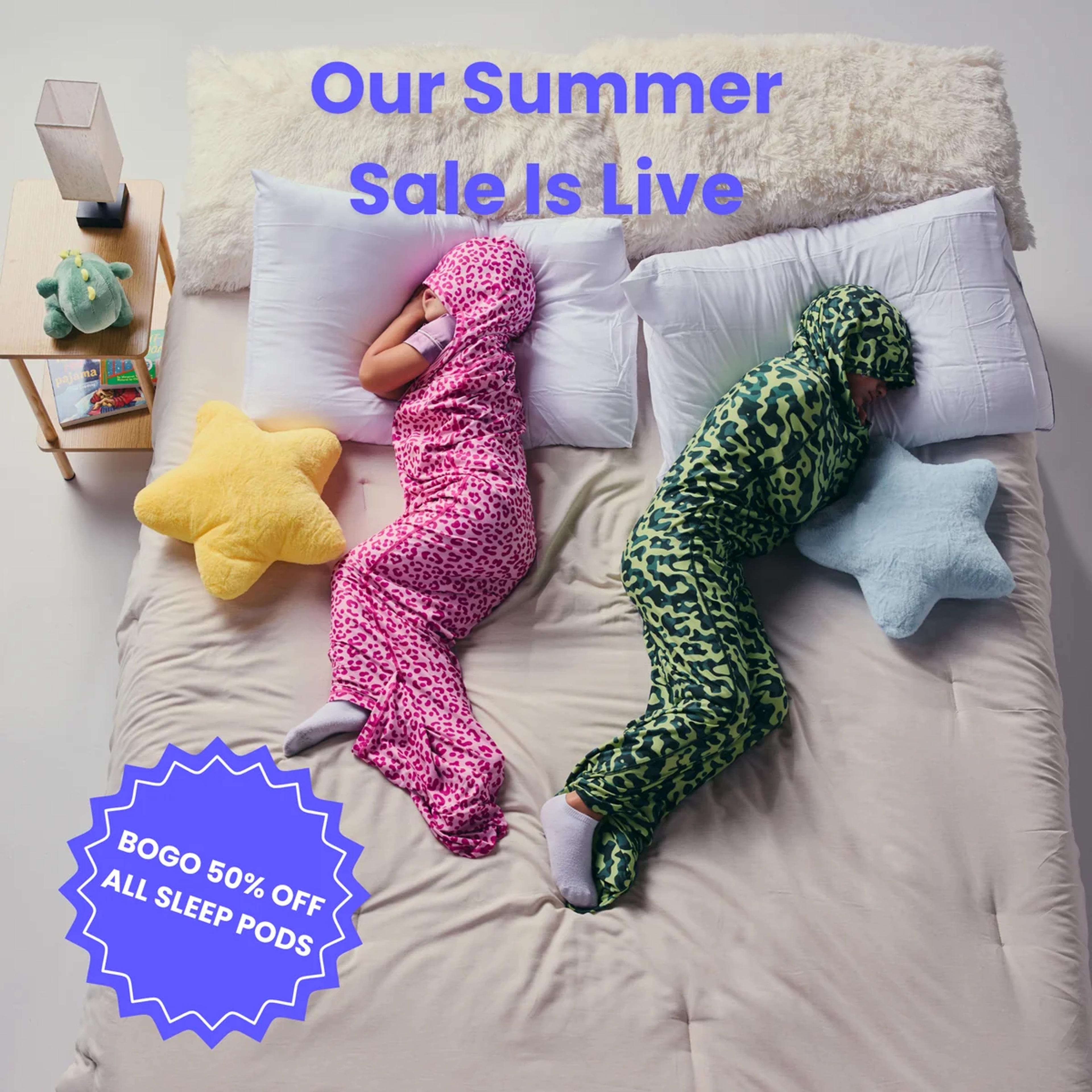 Product image for Kids Hooded Sleep Pod in Leopard Pink