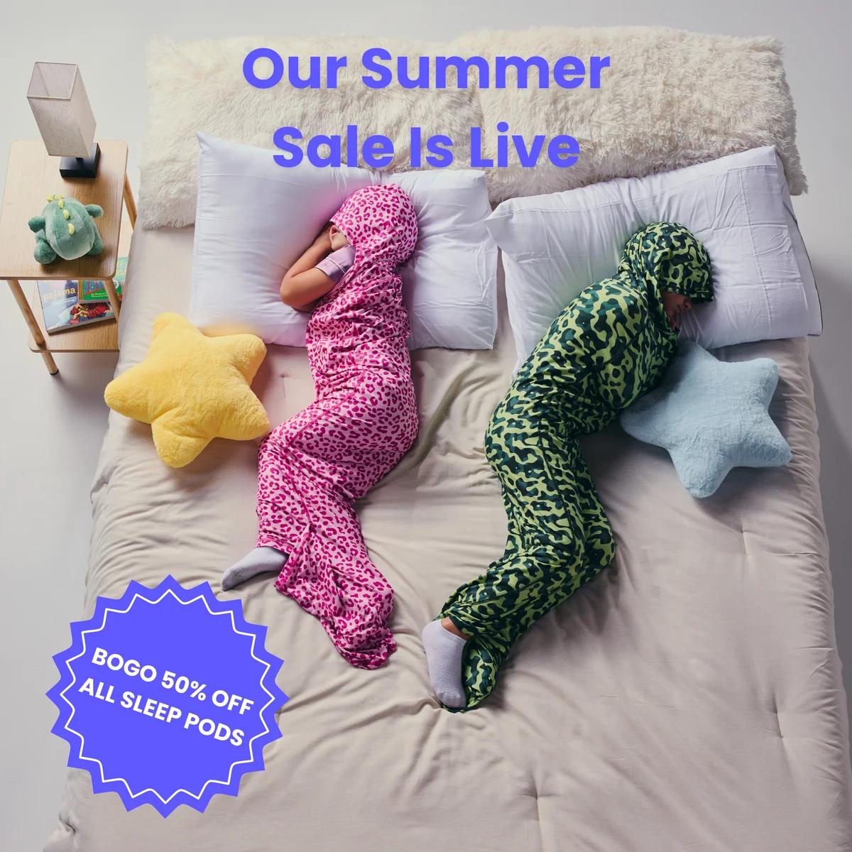 Product image for Kids Hooded Sleep Pod in Leopard Pink