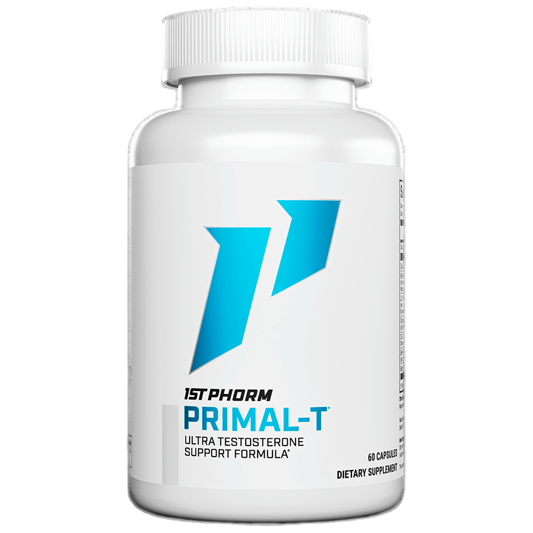 Bottle render of 1st Phorm Primal-T supplement