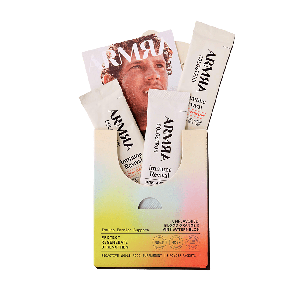 Box of ARMRA Classic Sample Pack colostrum supplement