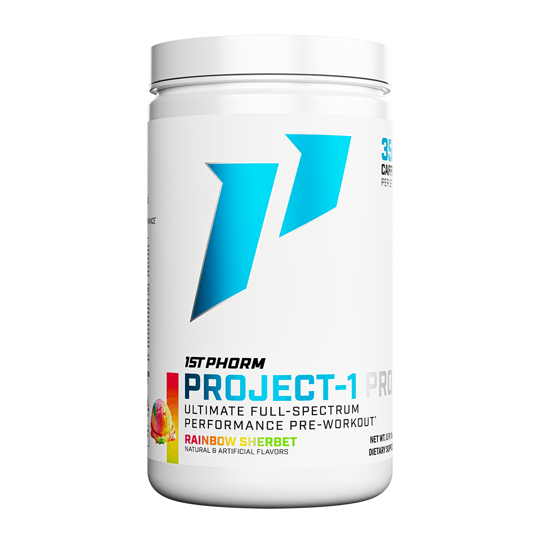 Project-1 Pro Rainbow Sherbet pre-workout container
