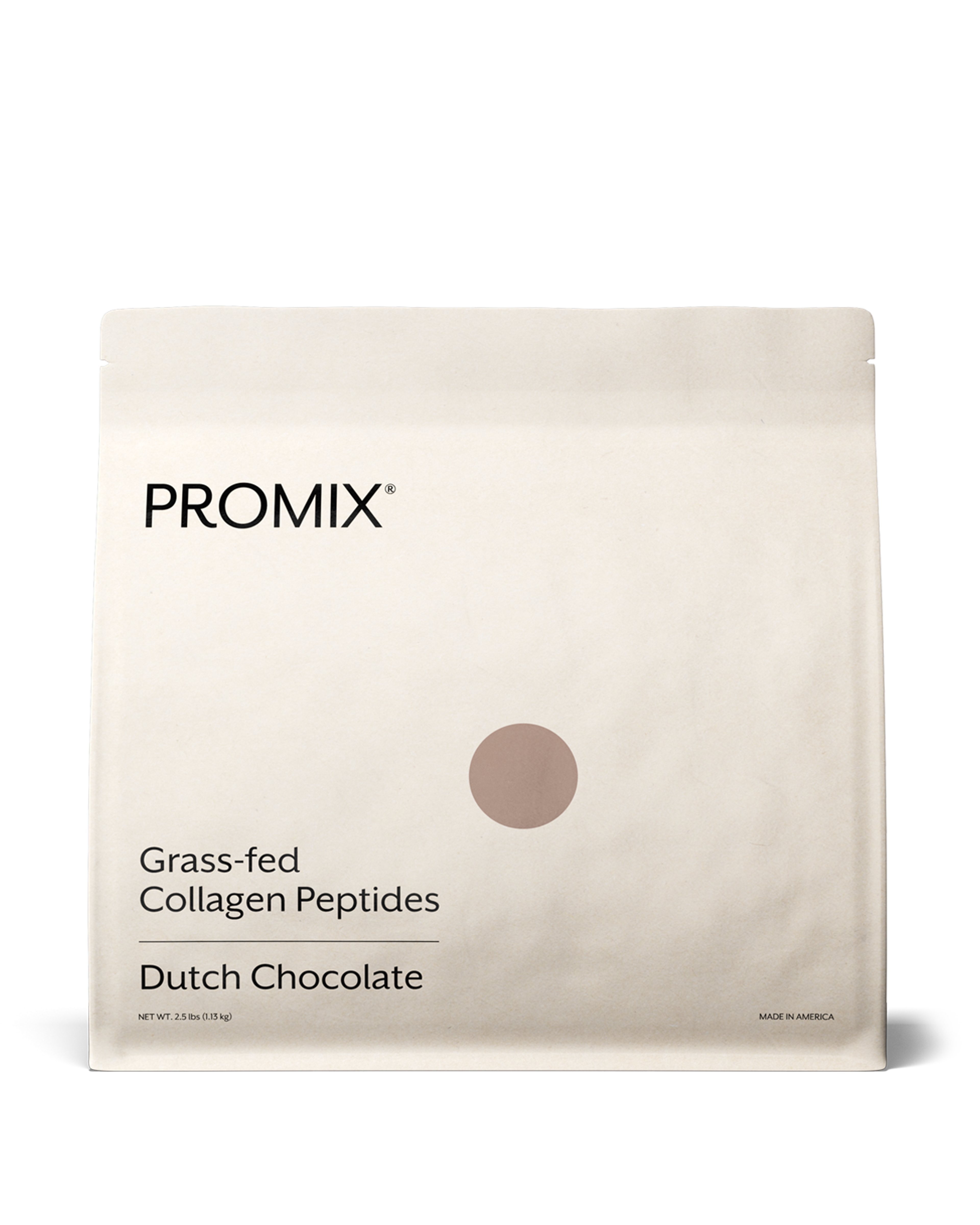 Chocolate collagen peptides 2.5lb bag front label