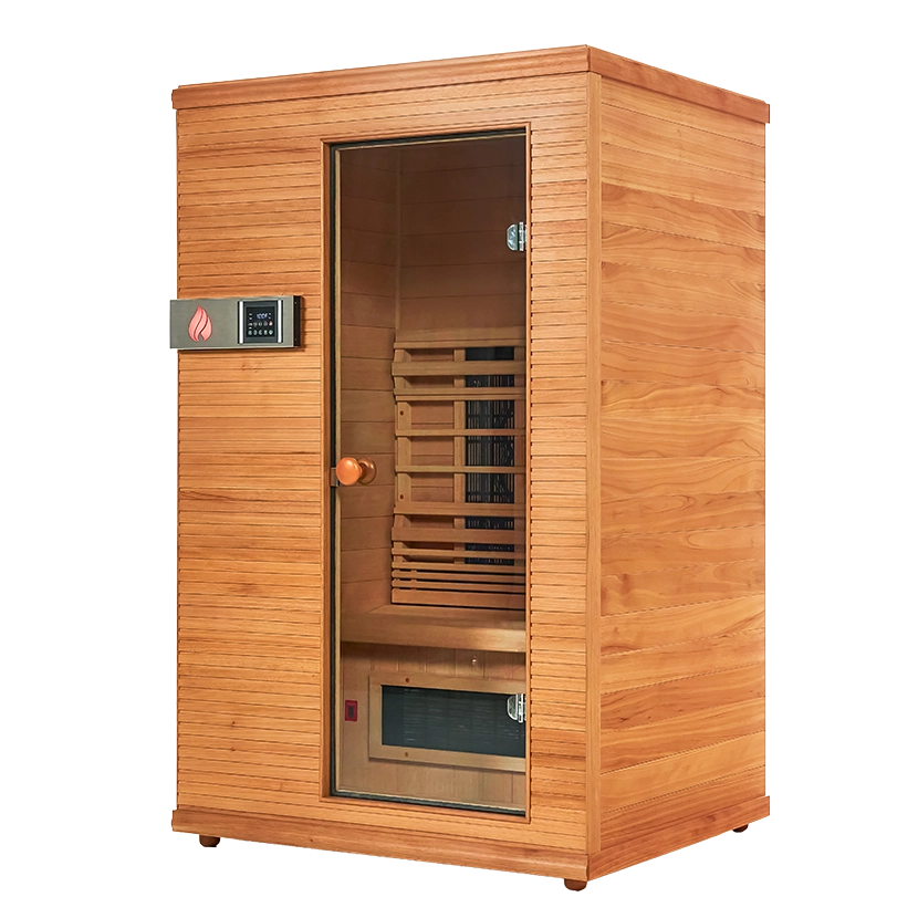 Serenity infrared sauna viewed from left angle
