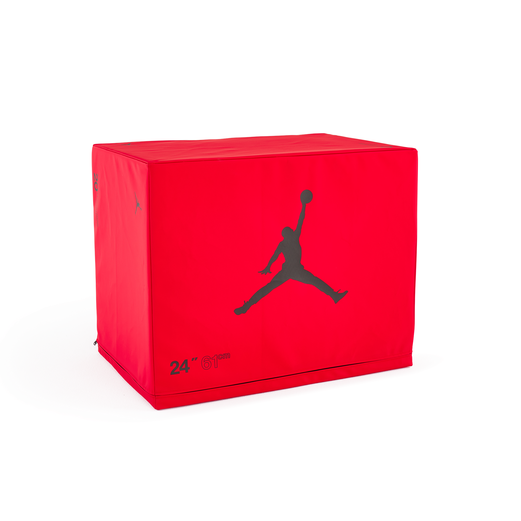 Red plyo box with black Jumpman logo on face