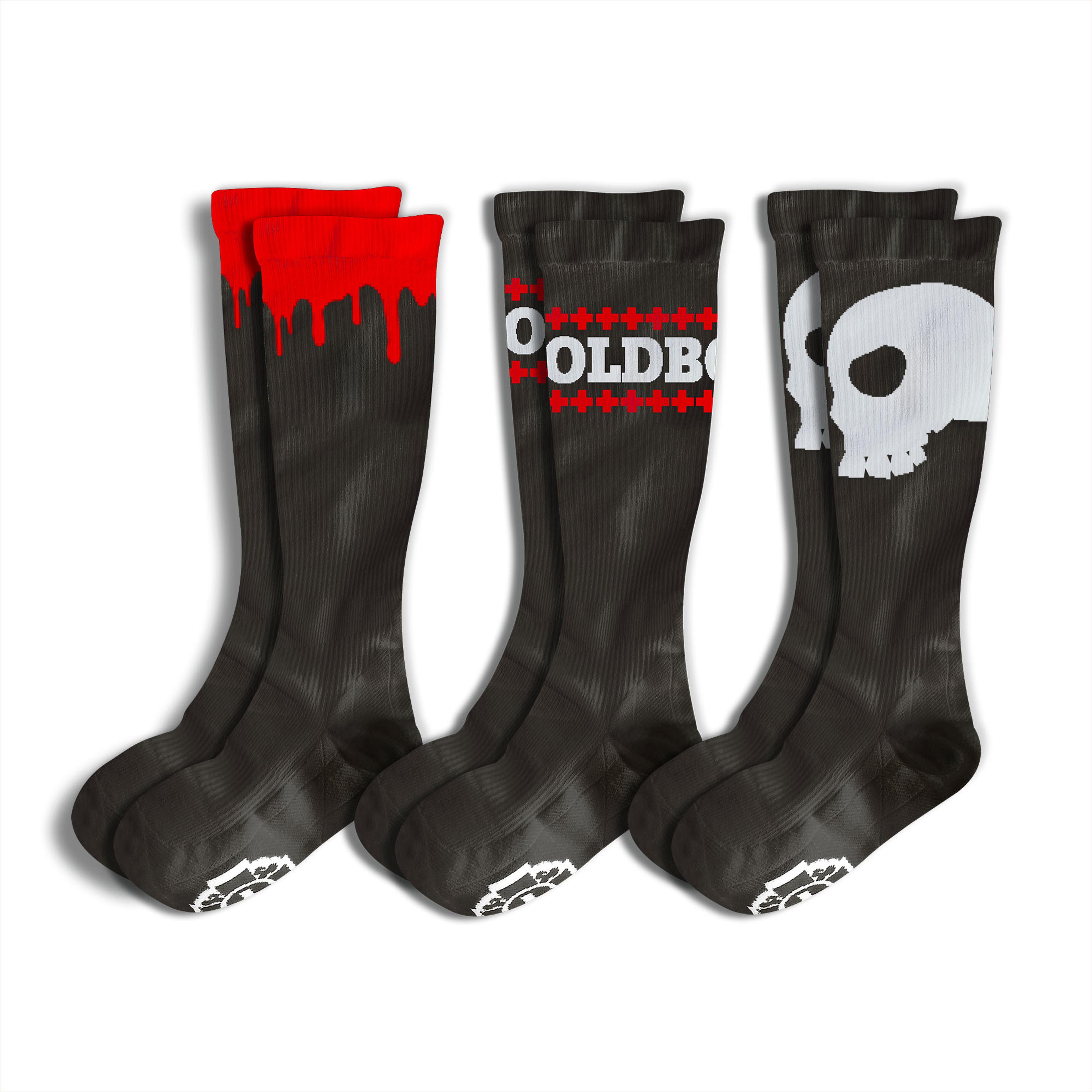 Compression Socks: DRIP LETTERS SKULL (3-Pack)