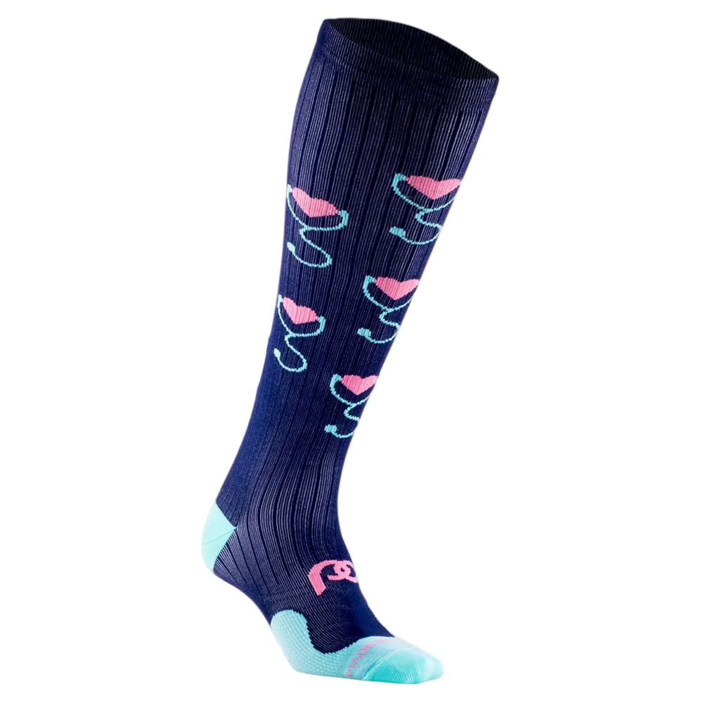 Stethoscope Hearts Compression Sock