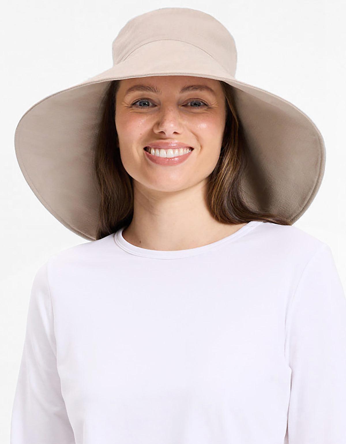 Ultra Wide Cotton Linen Hat UPF 50+ in Natural