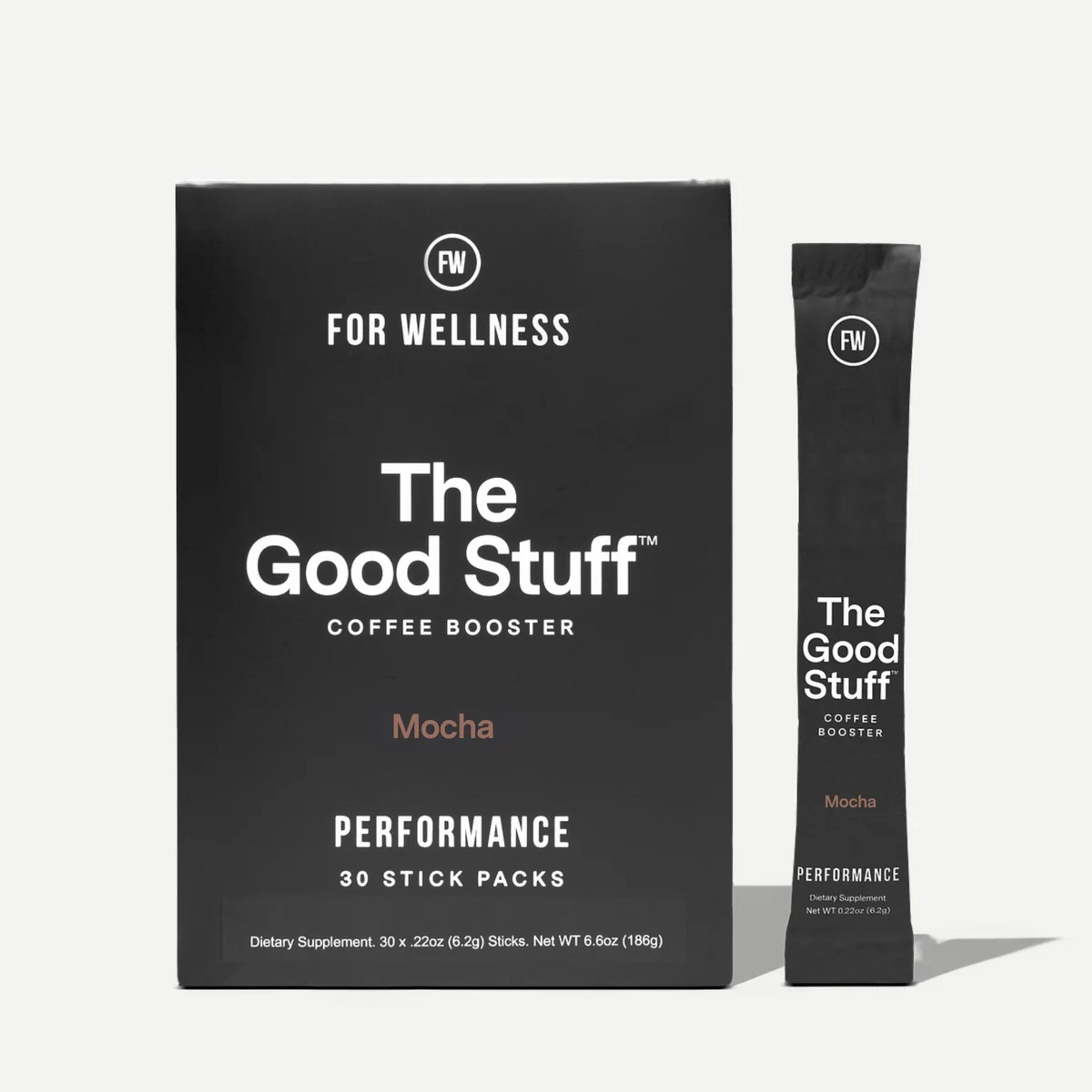 Product image for The Good Stuff Functional Coffee Booster Travel Sticks - Vanilla / 30-Day Supply in Mocha