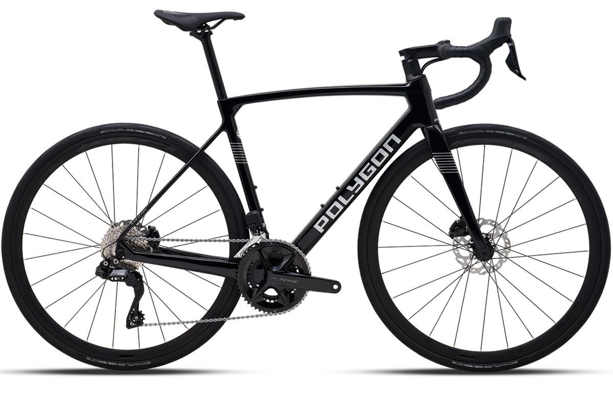 Product image for Polygon Strattos S7X - 105 Di2 Carbon Road Bike in Black / L
