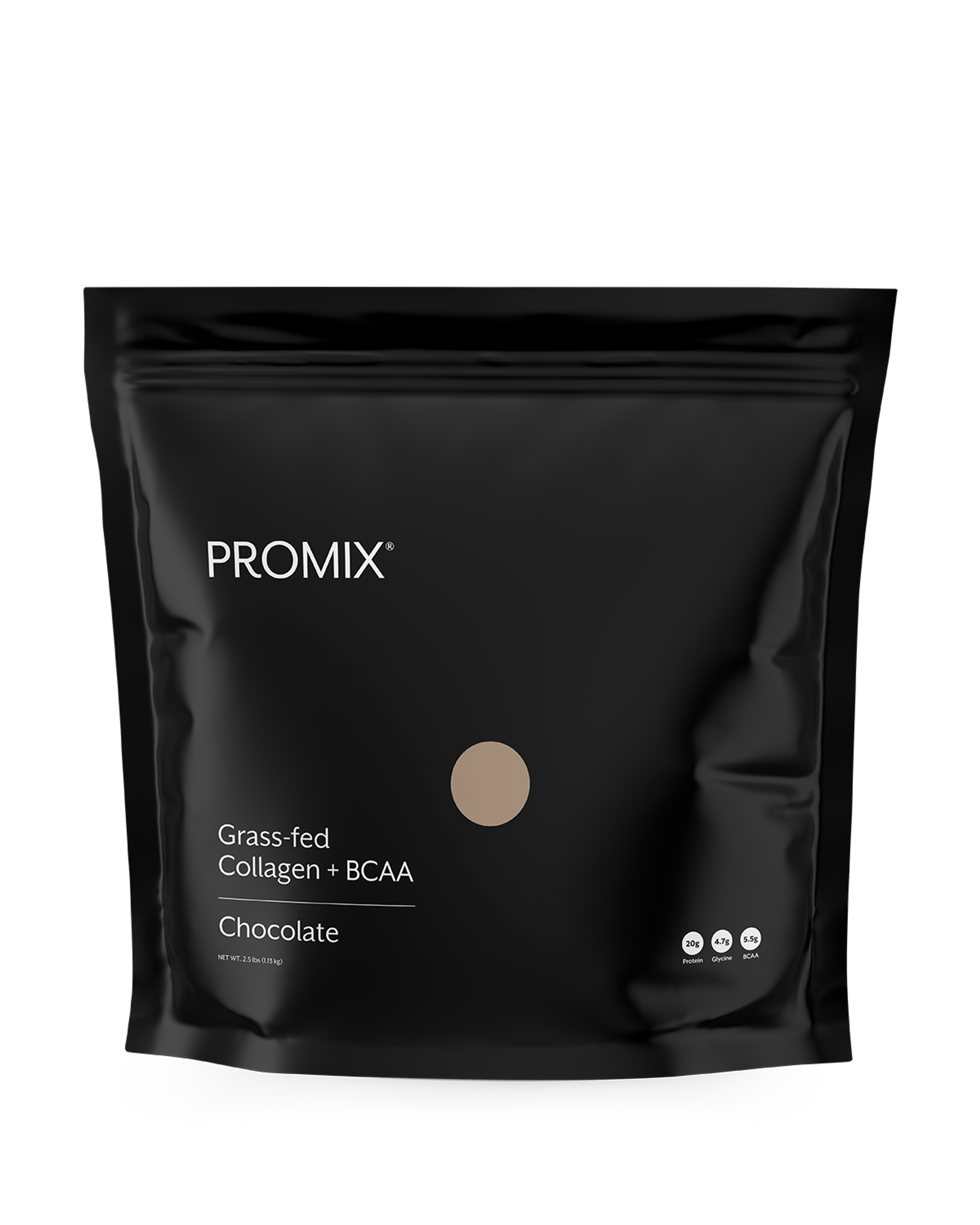 Bag of ProMix Chocolate Collagen Peptides powder