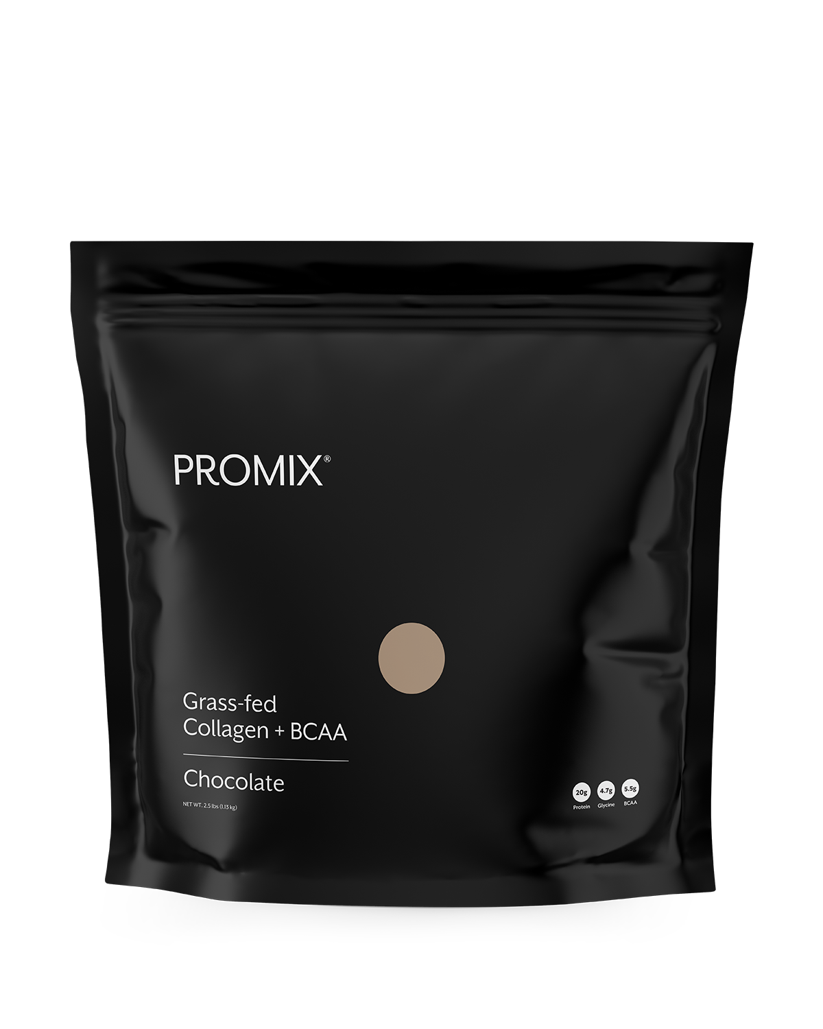 Bag of ProMix Chocolate Collagen Peptides powder