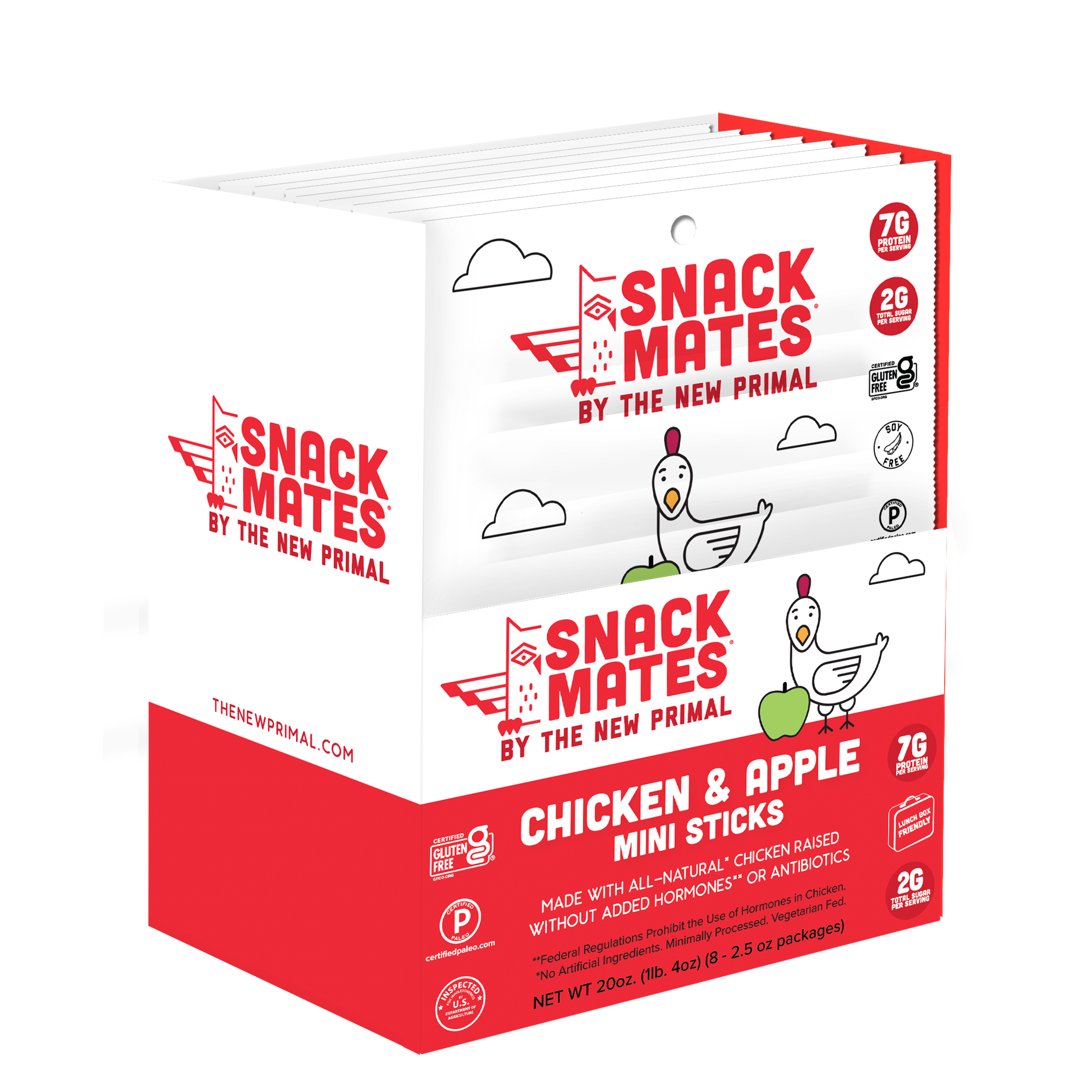 Snack Mates Chicken and Apple Mini Meat Sticks (8 Packs, 40 Mini-Sticks)