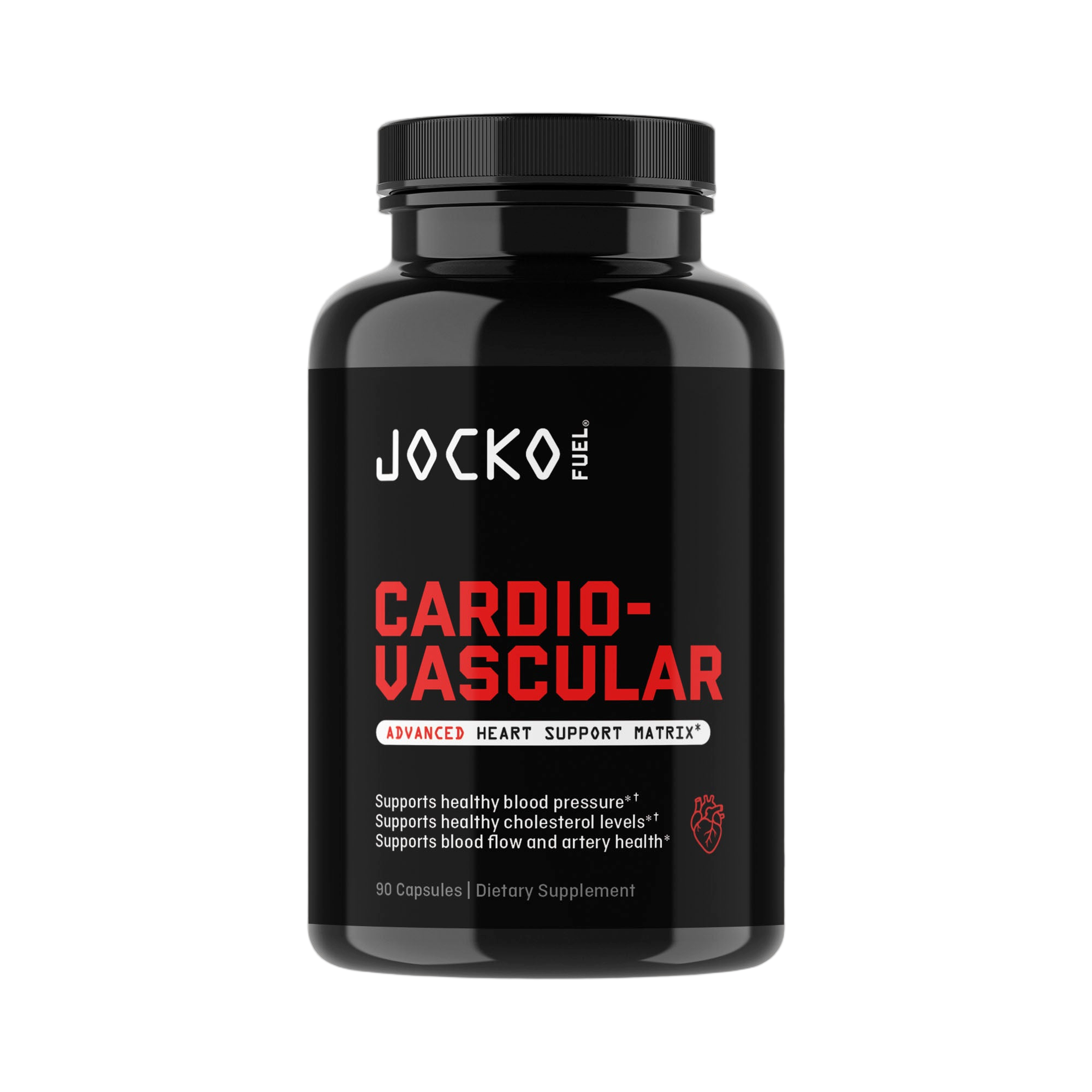 Front of Jocko Fuel Cardiovascular Support supplement bottle