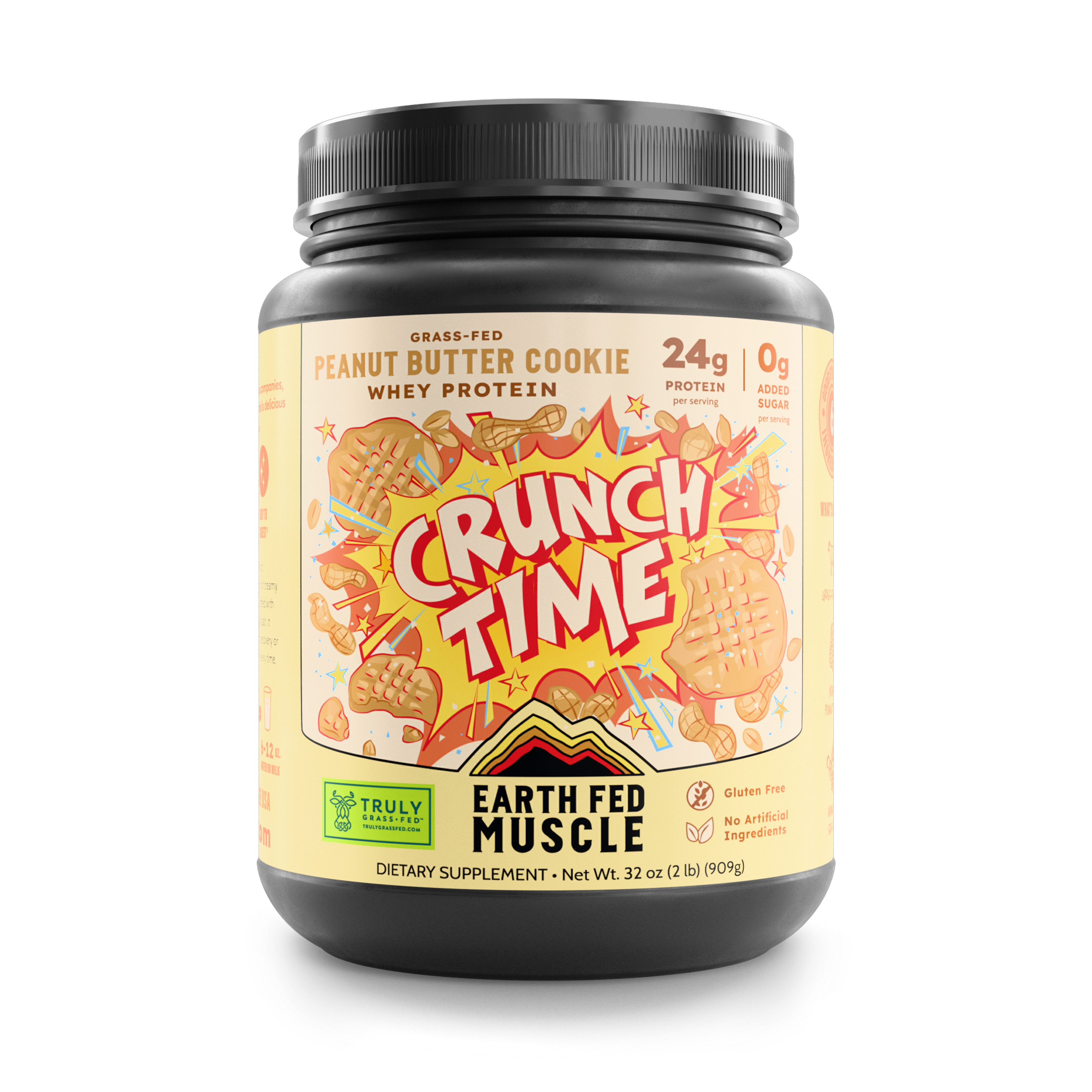 2 lb tub of Crunch Time peanut butter whey protein