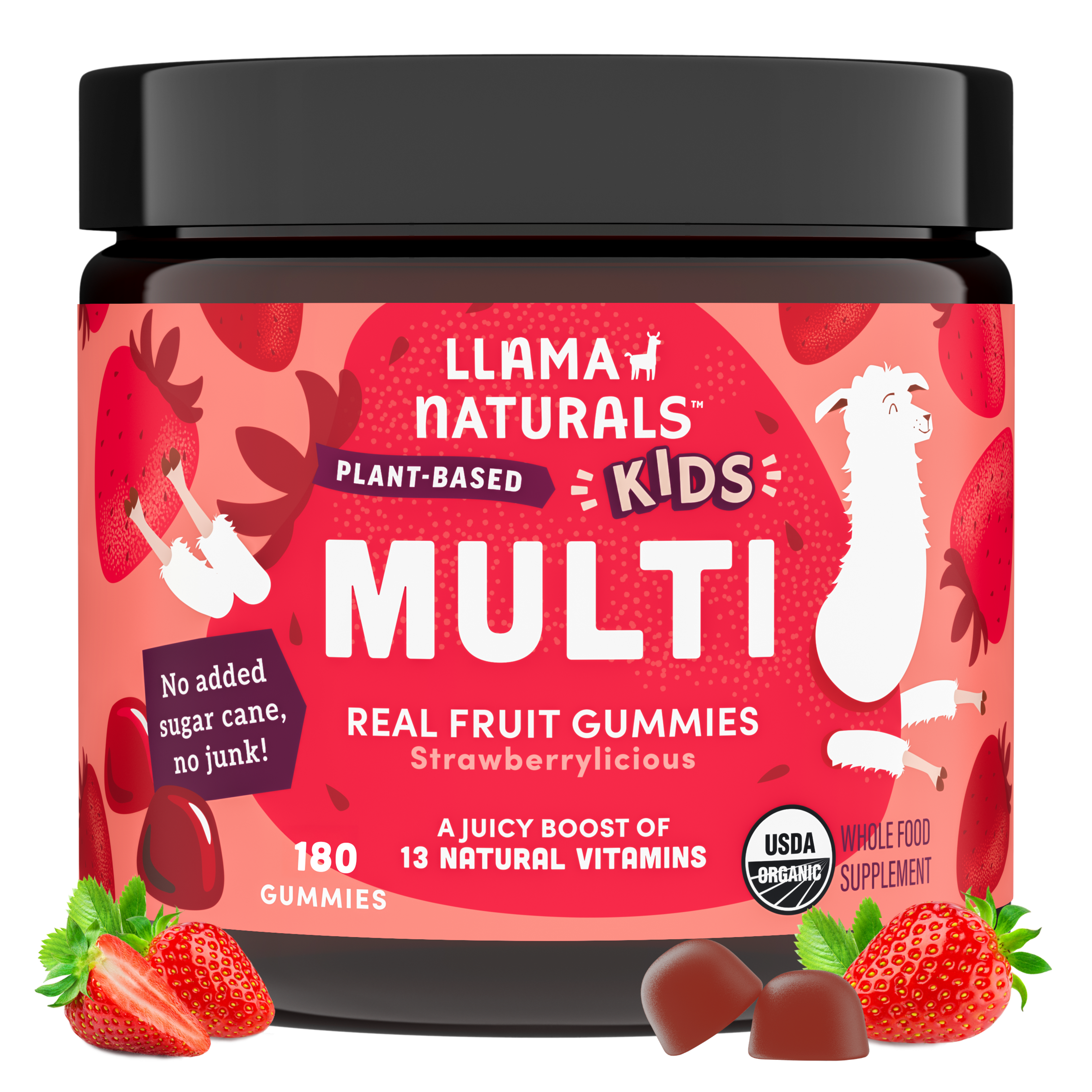 Kids Whole Food Multivitamin Gummies, Strawberry (180 ct)