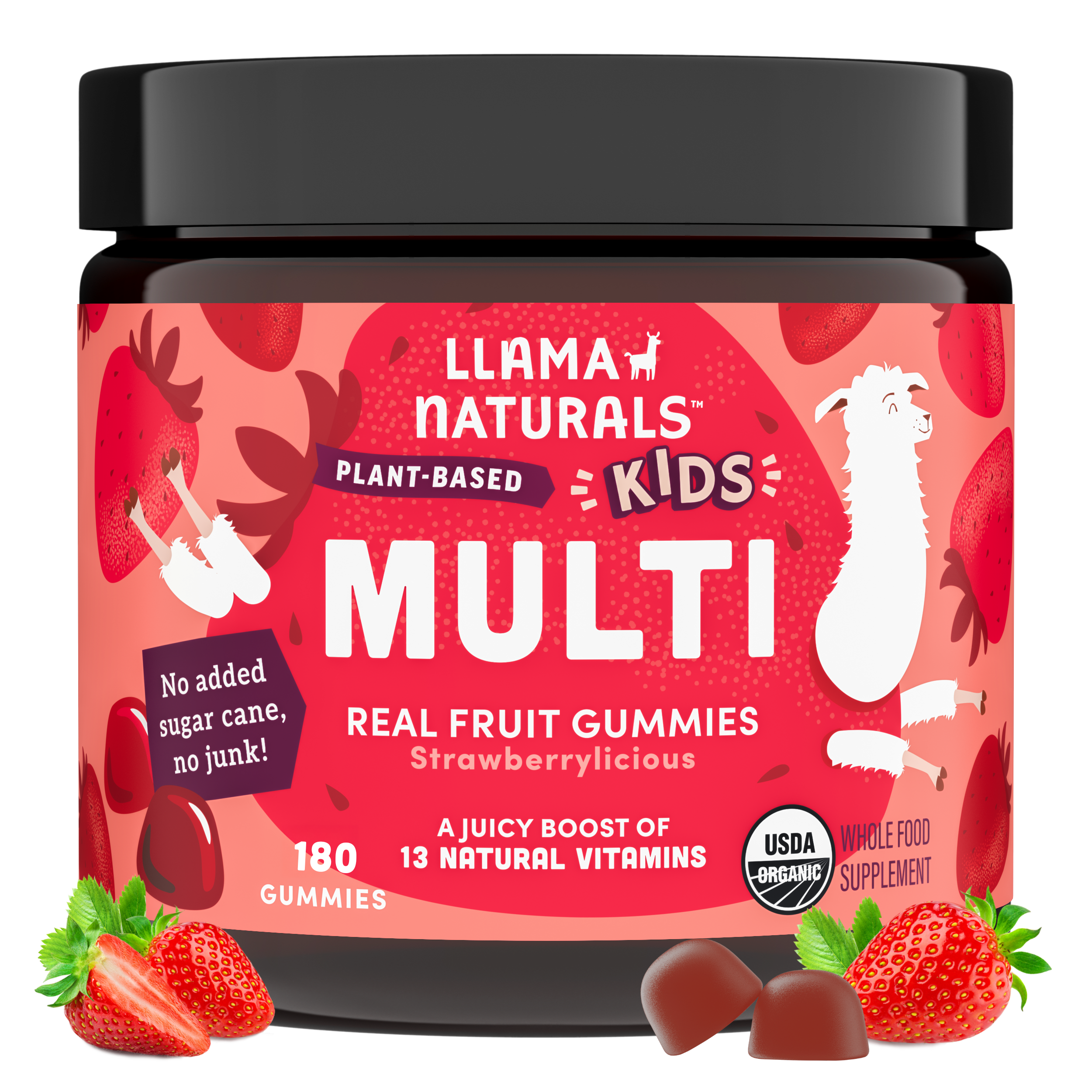 Kids Whole Food Multivitamin Gummies, Strawberry (180 ct)