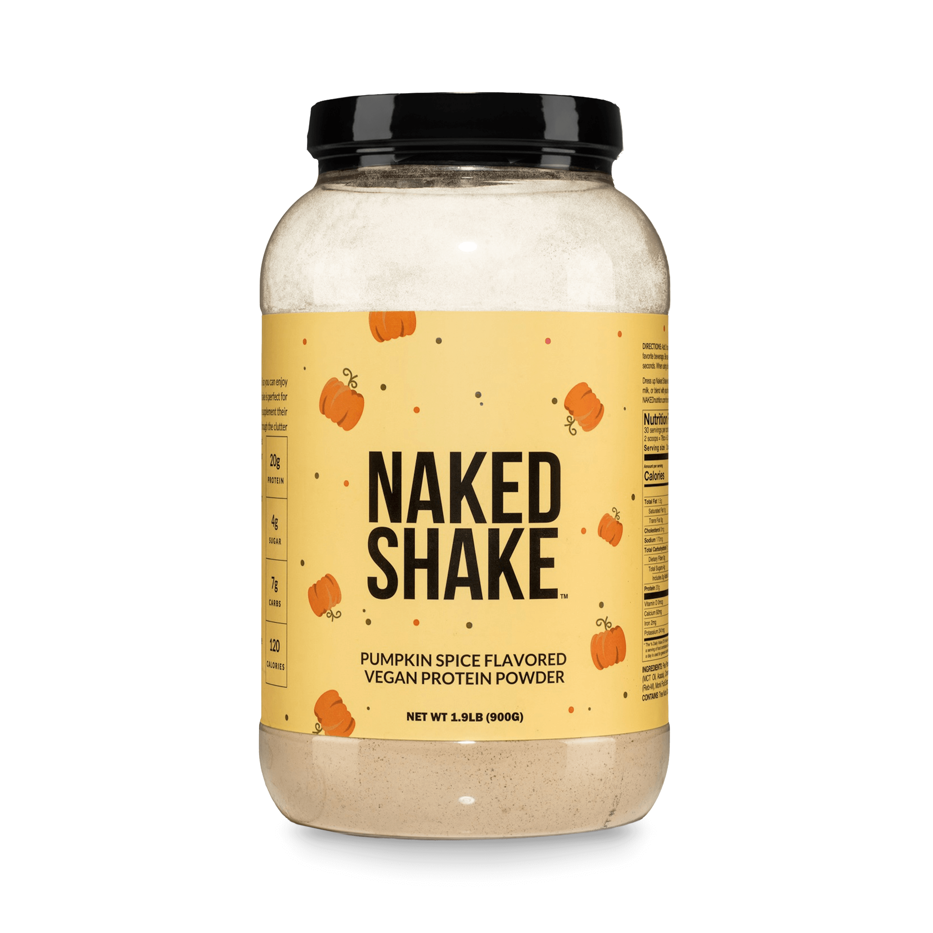 Pumpkin Spice Naked Shake protein powder tub, 2 lb