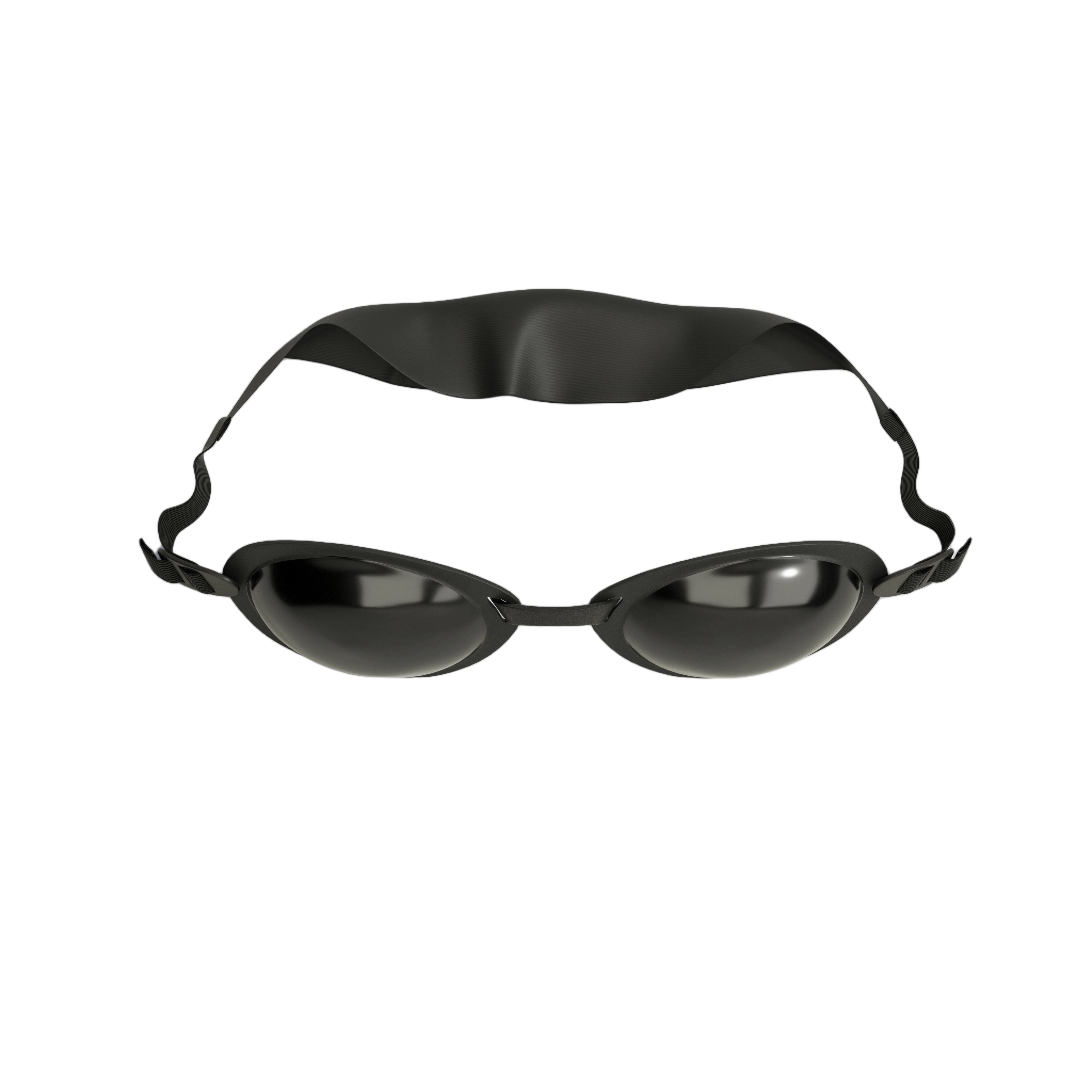Black EyeEco Petite eye mask shown from angle