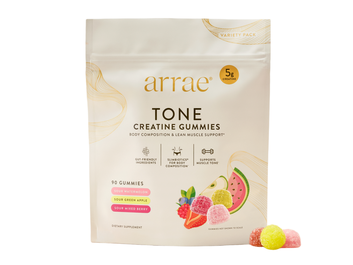 Box of Arrae Tone Variety Pack creatine gummies