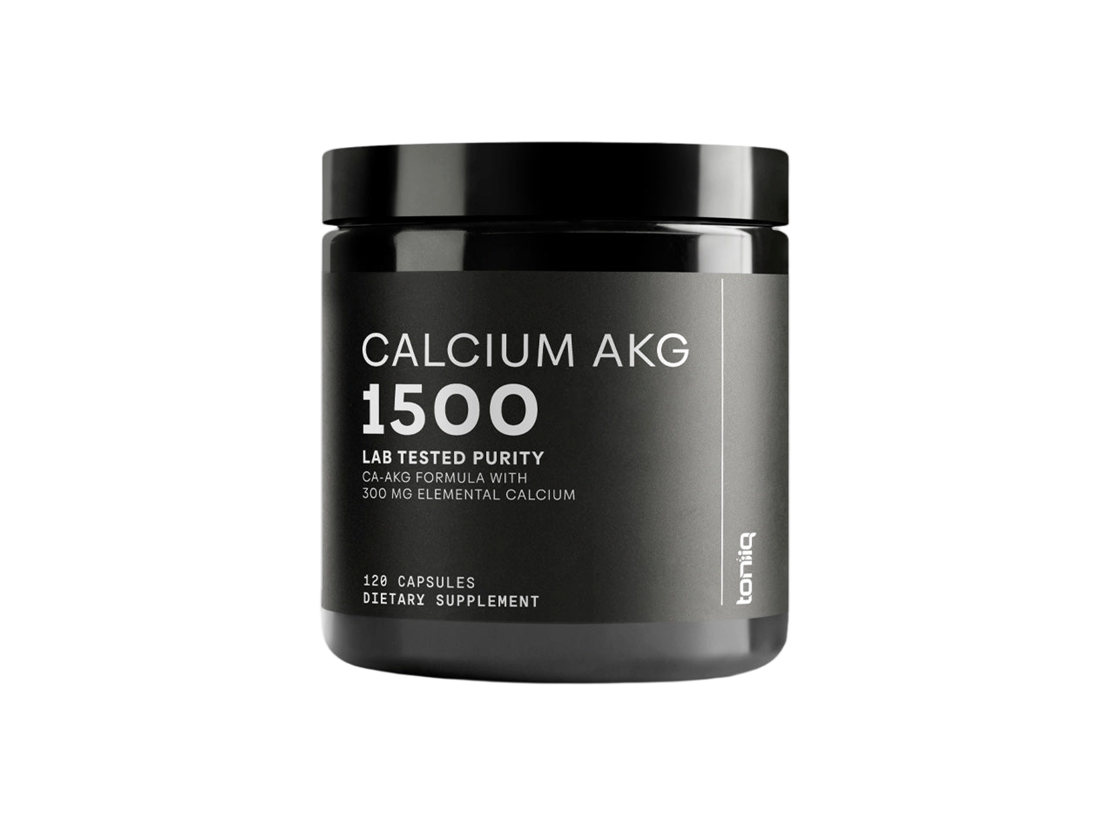 Bottle of Toniiq Calcium AKG 1500 MG 120 capsules