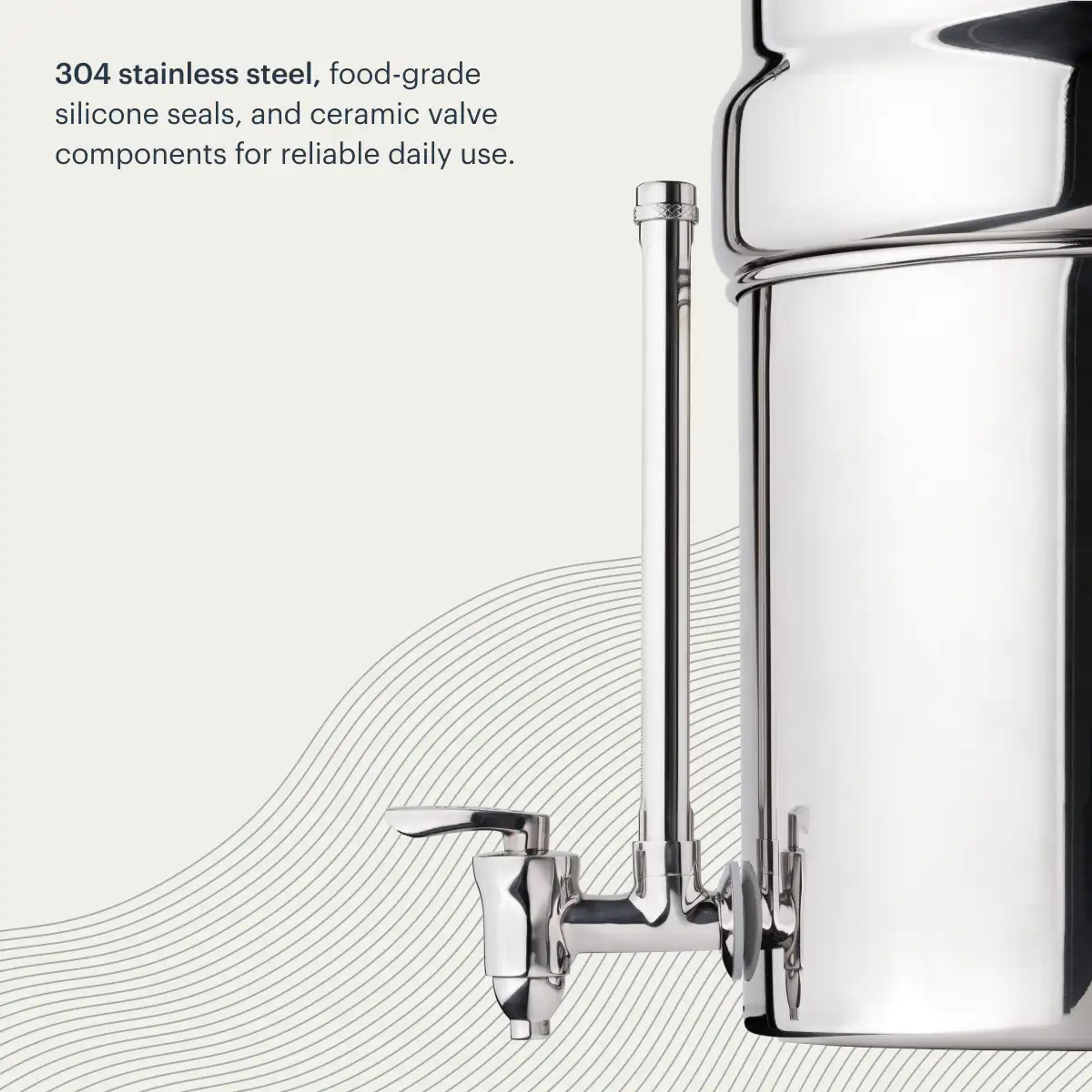 Water Level Spigot in Polished Stainless Steel