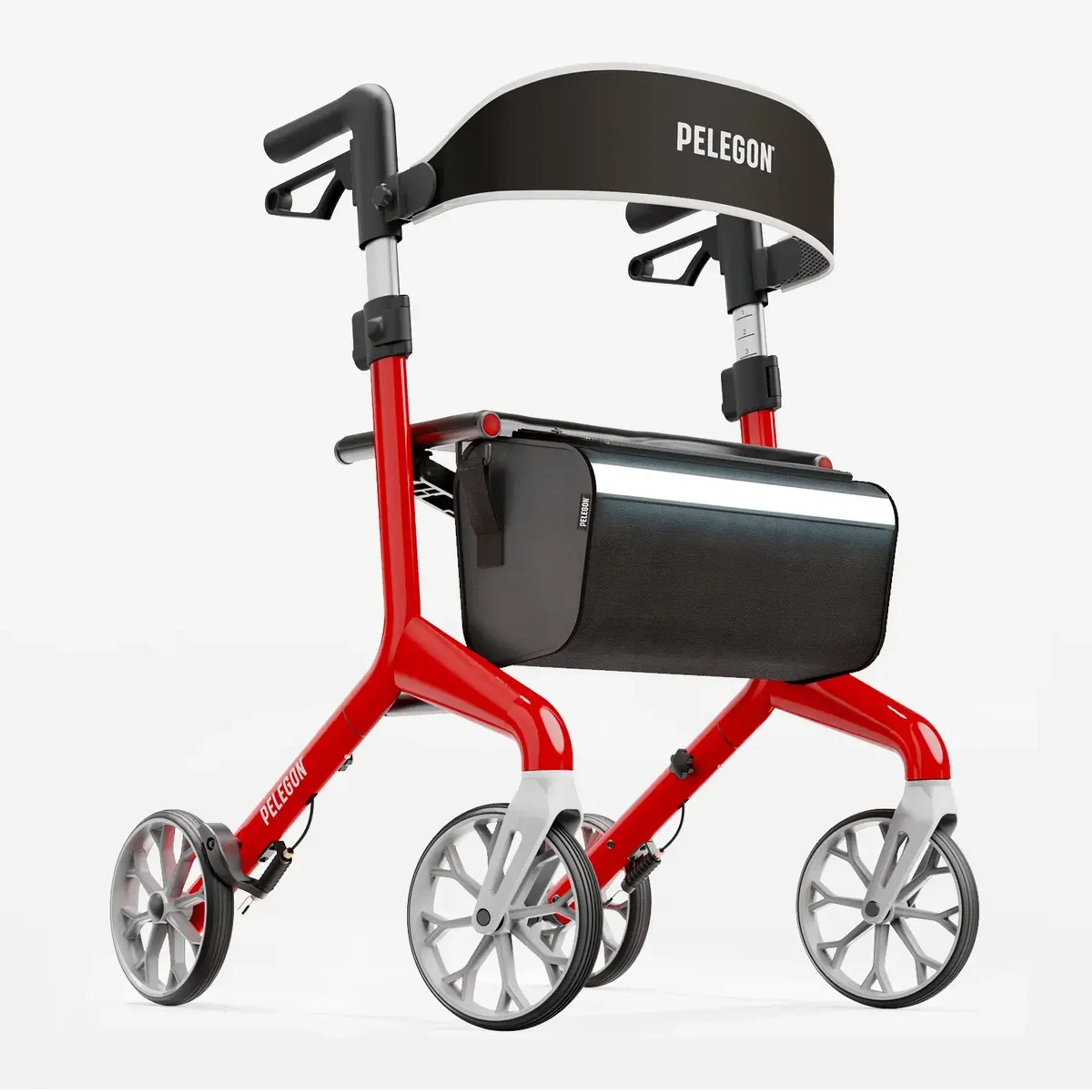 Product image for Pelegon Rollator Walker with Seat in Strawberry Red