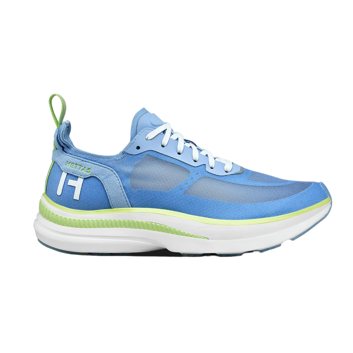 Side view of Hettas Alma Tempo running shoe