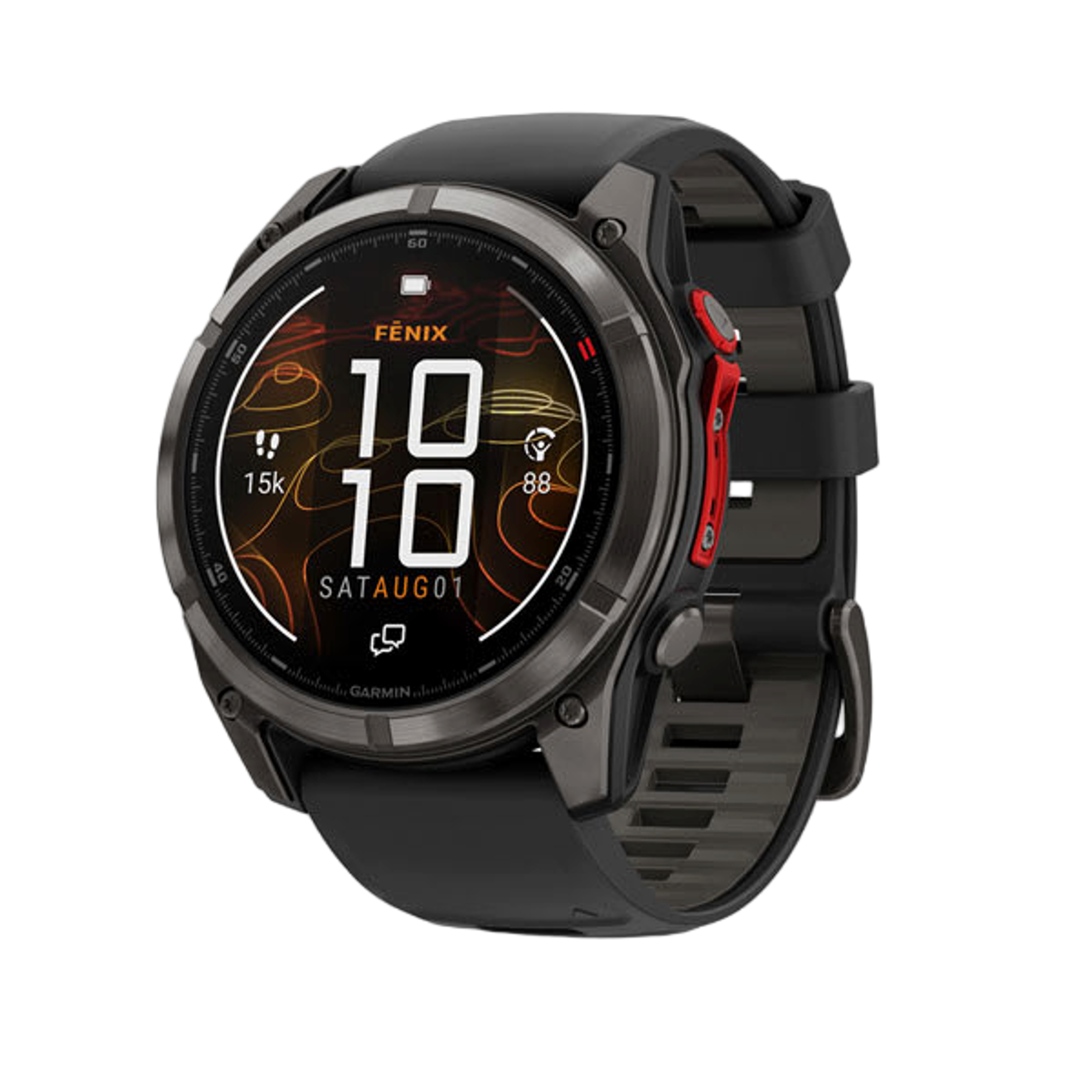 Garmin fenix 8 Pro smartwatch with titanium case and silicone band